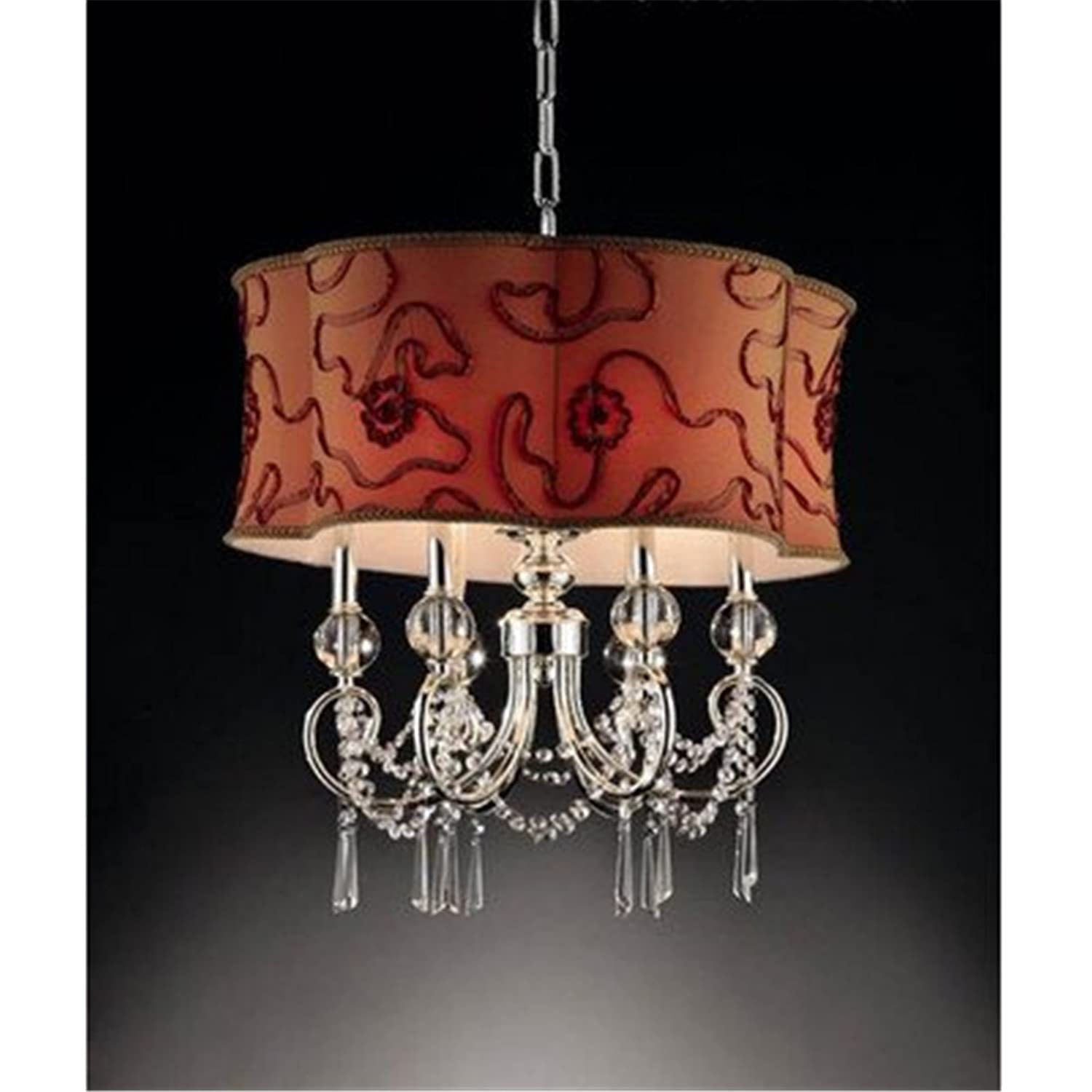 OK LIGHTING OK-5114H 25-Inch H Amere Crystal Ceiling Lamp