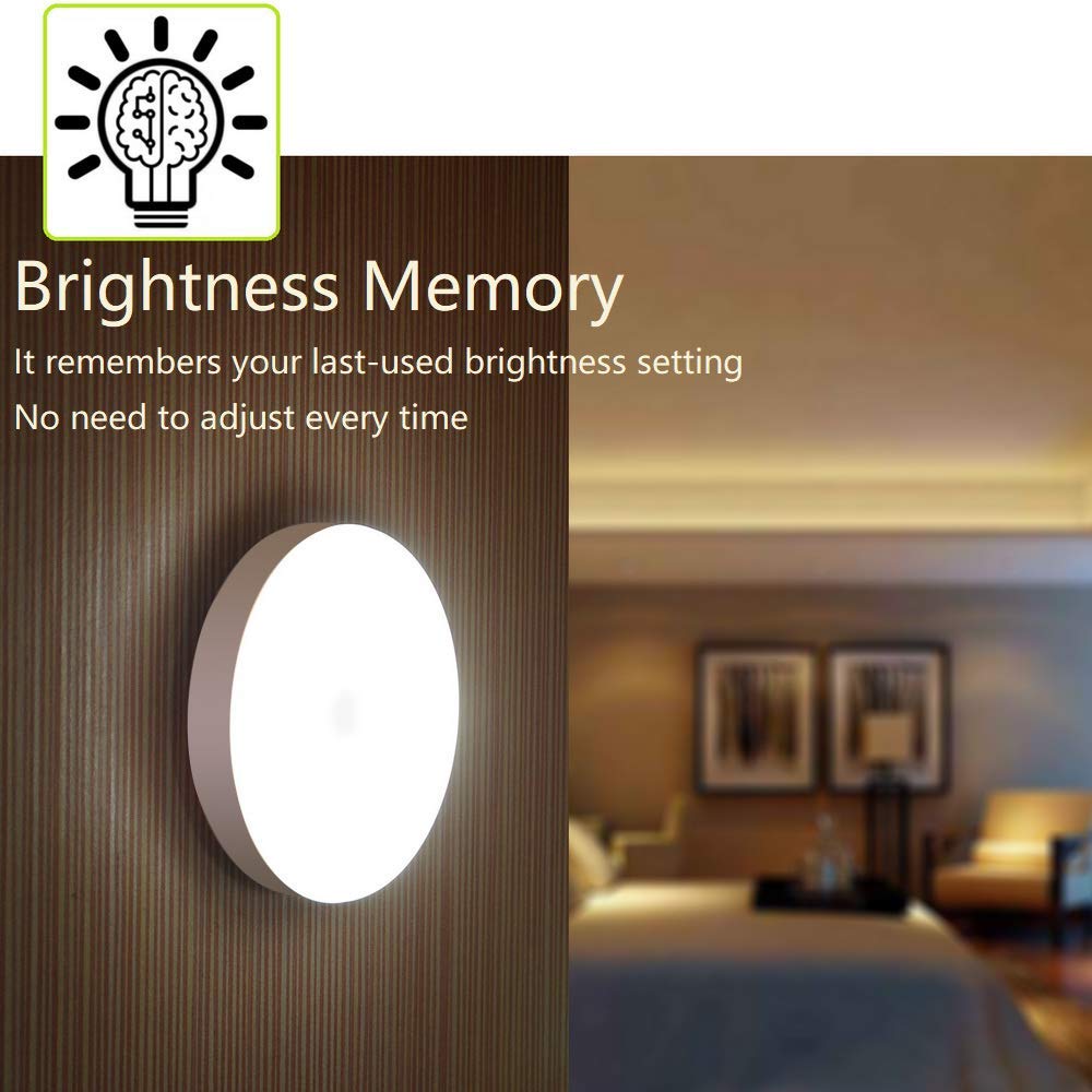 RTSU Mini Touch Light - Rechargeable LED Night Light, Dimmable, Magnetic, Ivory White, Model 8542000653, Perfect for Closets & Cabinets