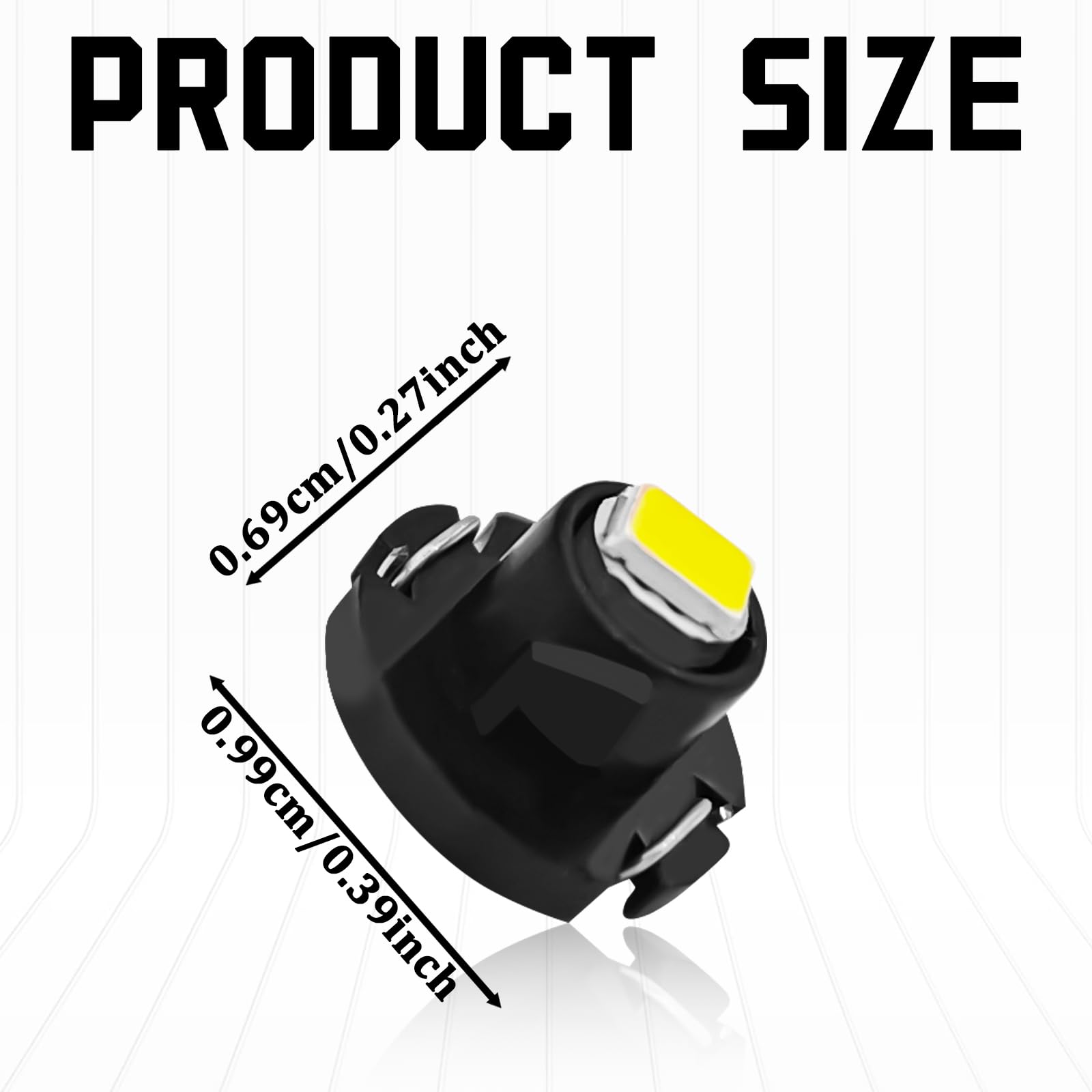 SamWinGear T4.2 LED Bulb Car Interior Lights, 12V IP65, 0.39inx0.27in, Ice Blue, Model SamWinGear-TYBD01,