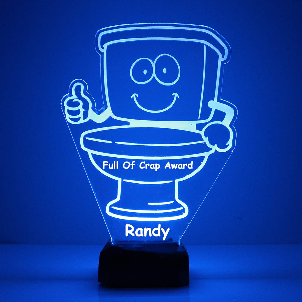 Custom Plumber & Toilet LED Sign Night Light Lamp with Remote, Light Up Display with Personalized Name or Image, Customized and 