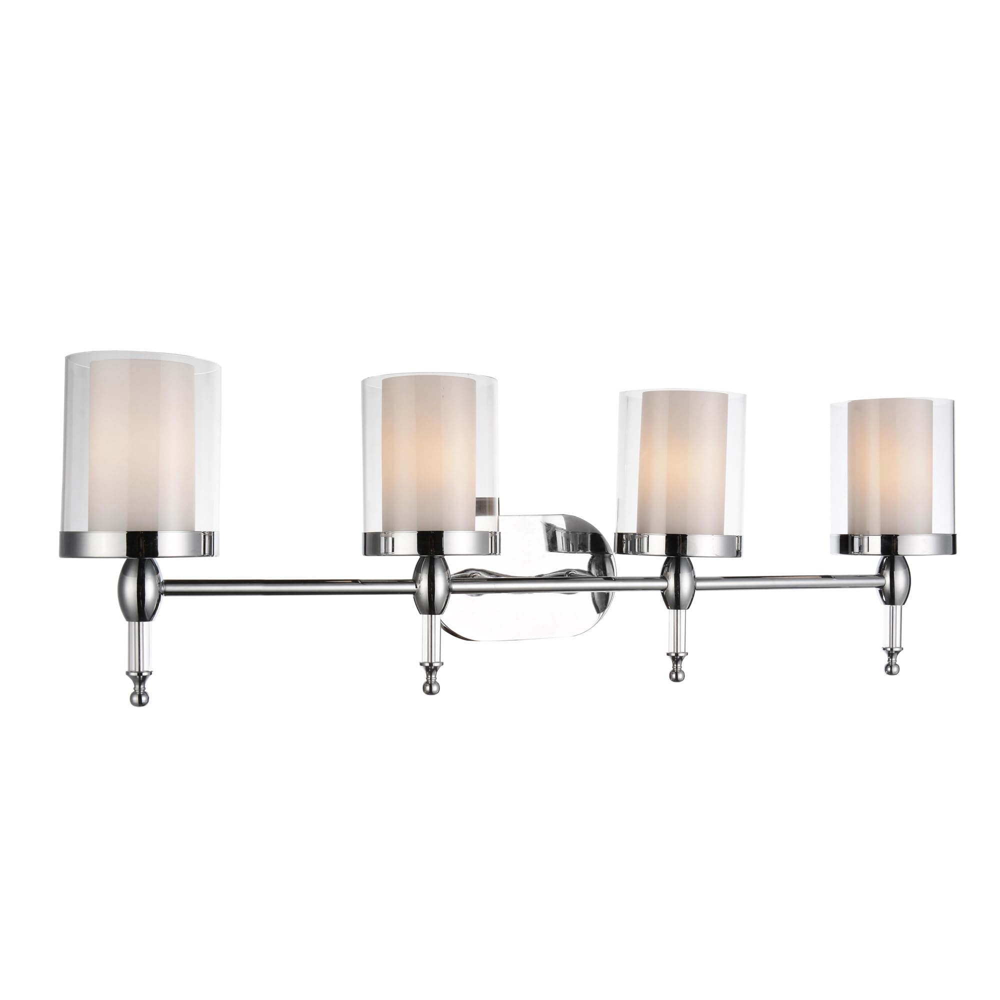 CWI Lighting Maybelle 4 Light Contemporary Metal Vanity Light in Chrome