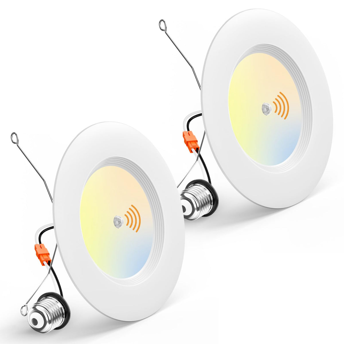 Amico 2 Pack 5/6 inch Motion Sensor Recessed Light, 12.5W=100W, 950LM ...