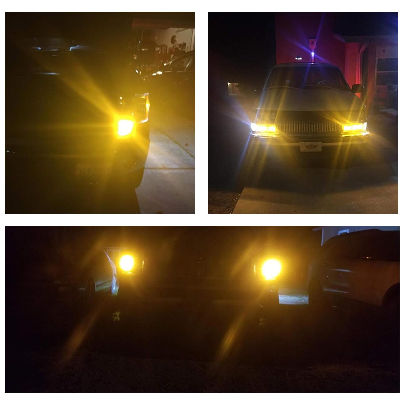 Serundo Auto 1156 LED Bulb, 12V 24V, Super Bright Yellow, Pack of 2, BA15S for Back Up Lights and Tail Lights