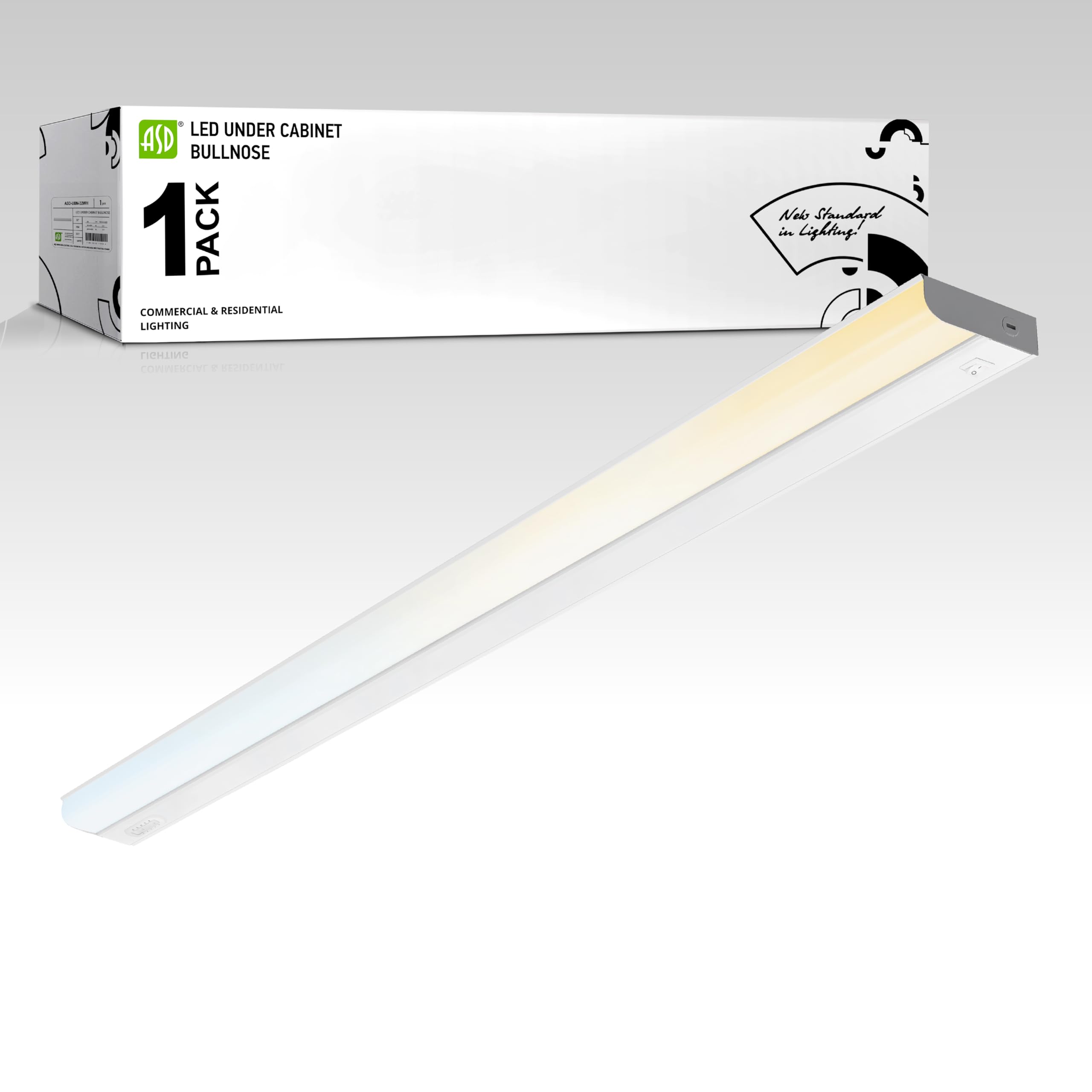 ASD 6 Pack 48 Inch LED Under Cabinet Lighting Hardwired, On/Off & Color Temp Switch, 24W 2087LM, 5CCT 2700K-5000K CRI90+, Dimmab