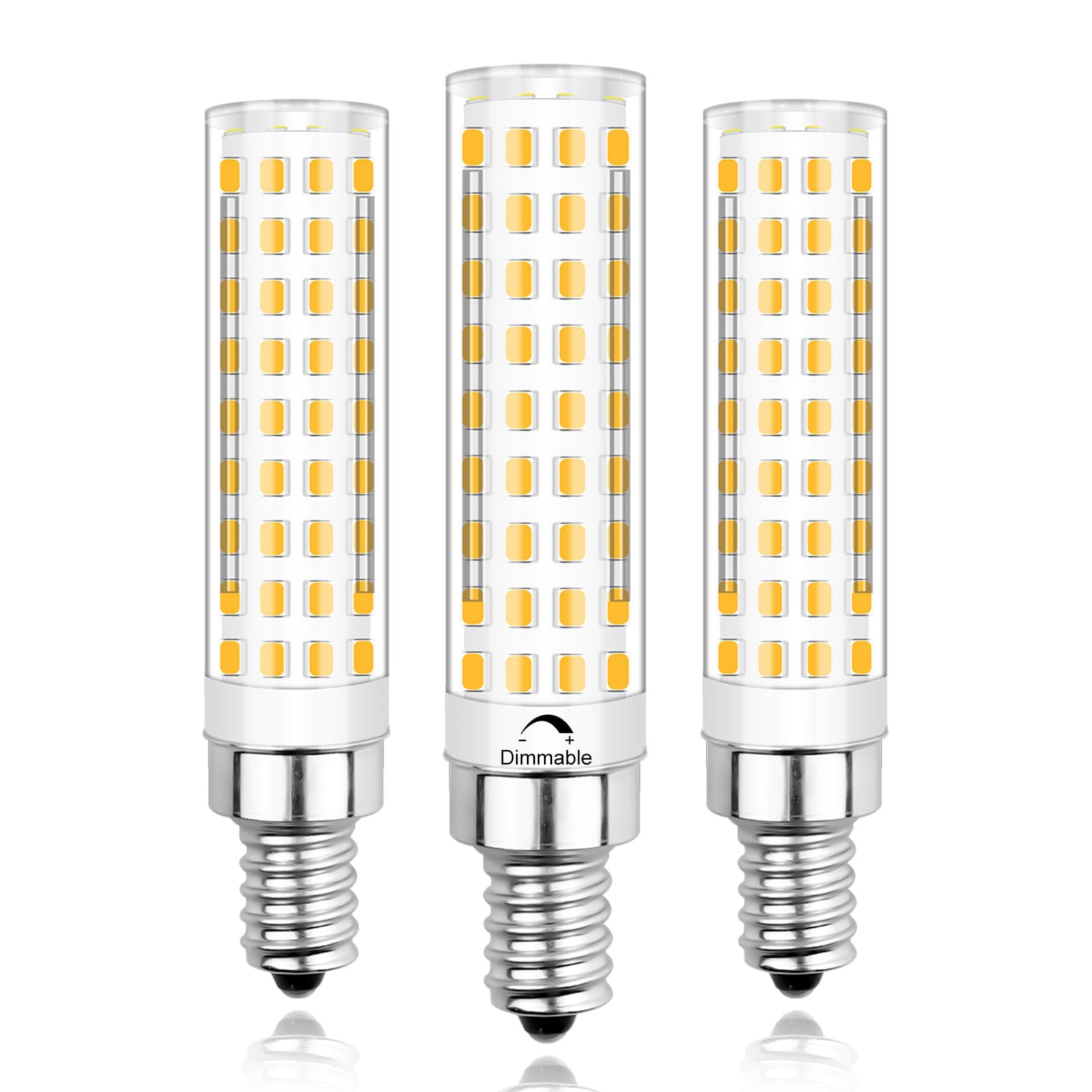 Tzhilan E12 Led Bulbs 100 Watt Equivalent 10W Candelabra Light Bulbs Dimmable, Warm White 3000K, Ac120V 1100 Lumen For Chandelie