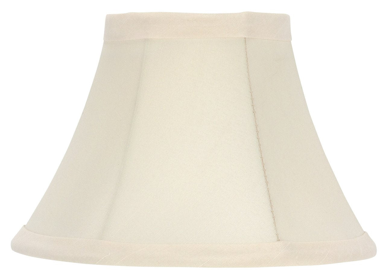 Upgradelights Clip On Chandelier Lamp Shade Replacement, Silk, 6 Inch, Eggshell Cream, Model UI#sempire