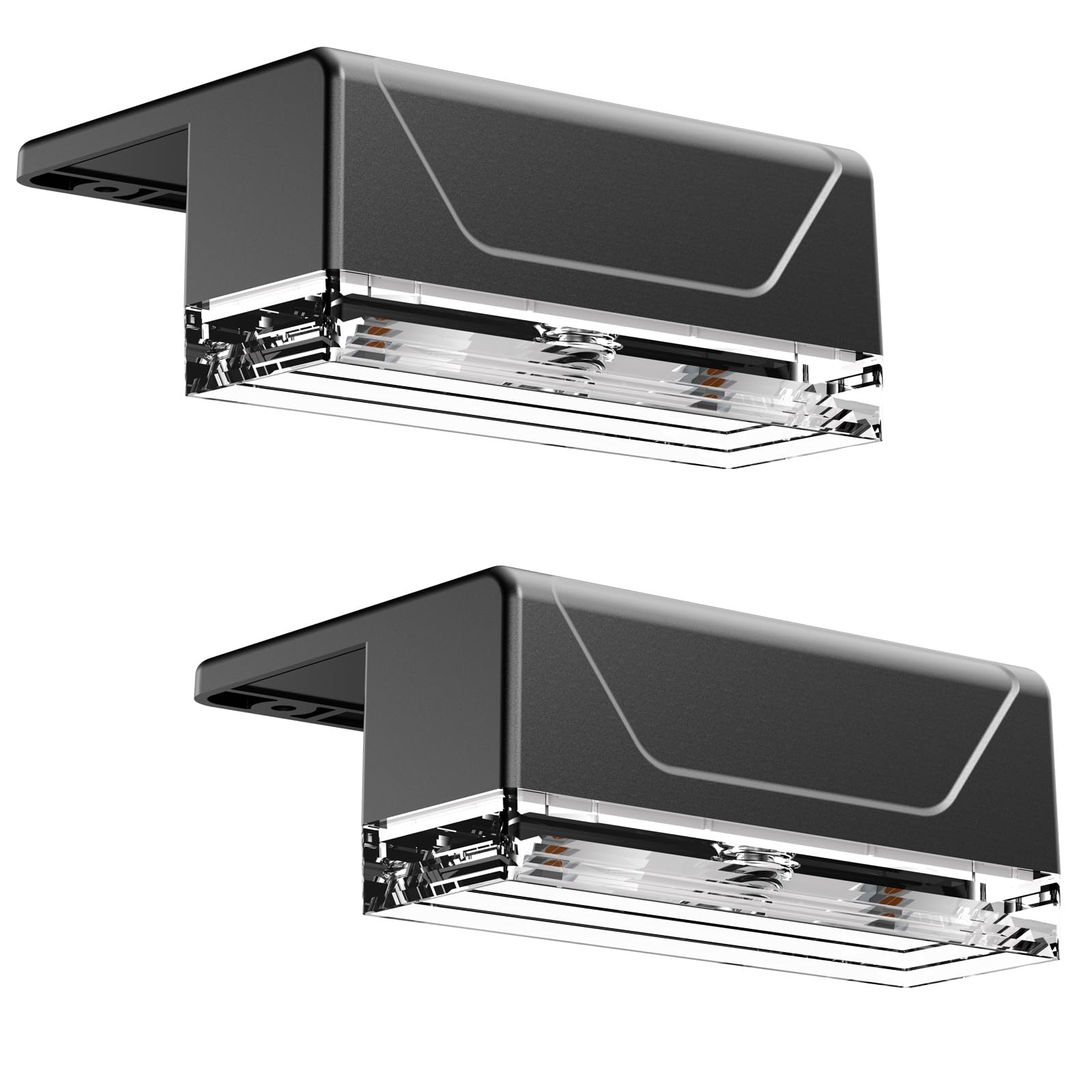 LIANGLOME 2PK Solar Fence Lights Outdoor - 3000/4000/6000K 3 Mode, IP65 Waterproof Fence Lights Solar Powered, Dusk to Dawn Sola