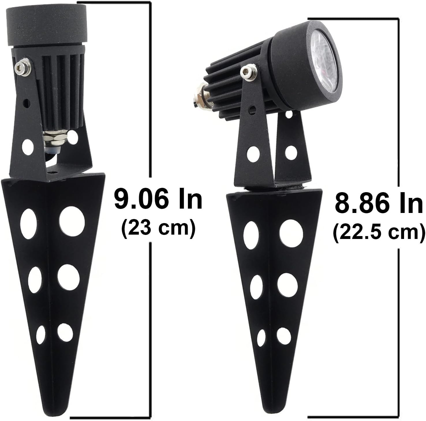 Mini 50X Twin Solar-Powered Flag Pole Light Cast Aluminium Cool White Led Spotlight 60-100 Lumen Per Light Fixture For Outdoor G