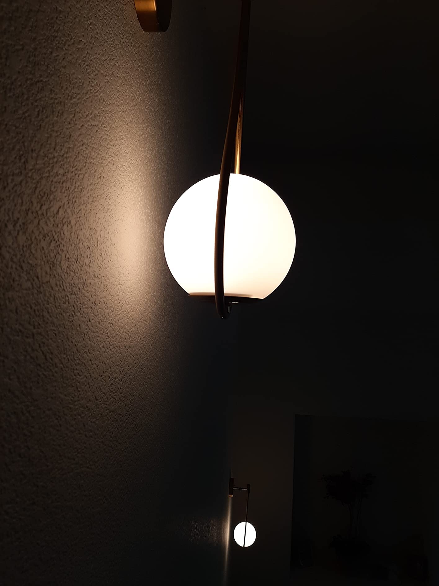 HOLKIRT Mid-Century Modern Wall Sconces Brass 2 Pack Glass Vanity Light Fixture B3070BU