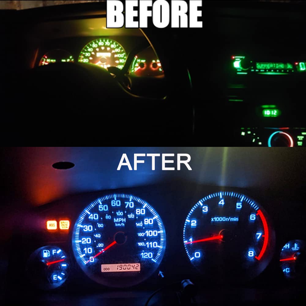 Blyilyb 20-Pack T5 37 74 Led Bulb With Twist Lock Socket Pc74 Pc37 Dashboard Instrument Panel Gauge Cluster Light