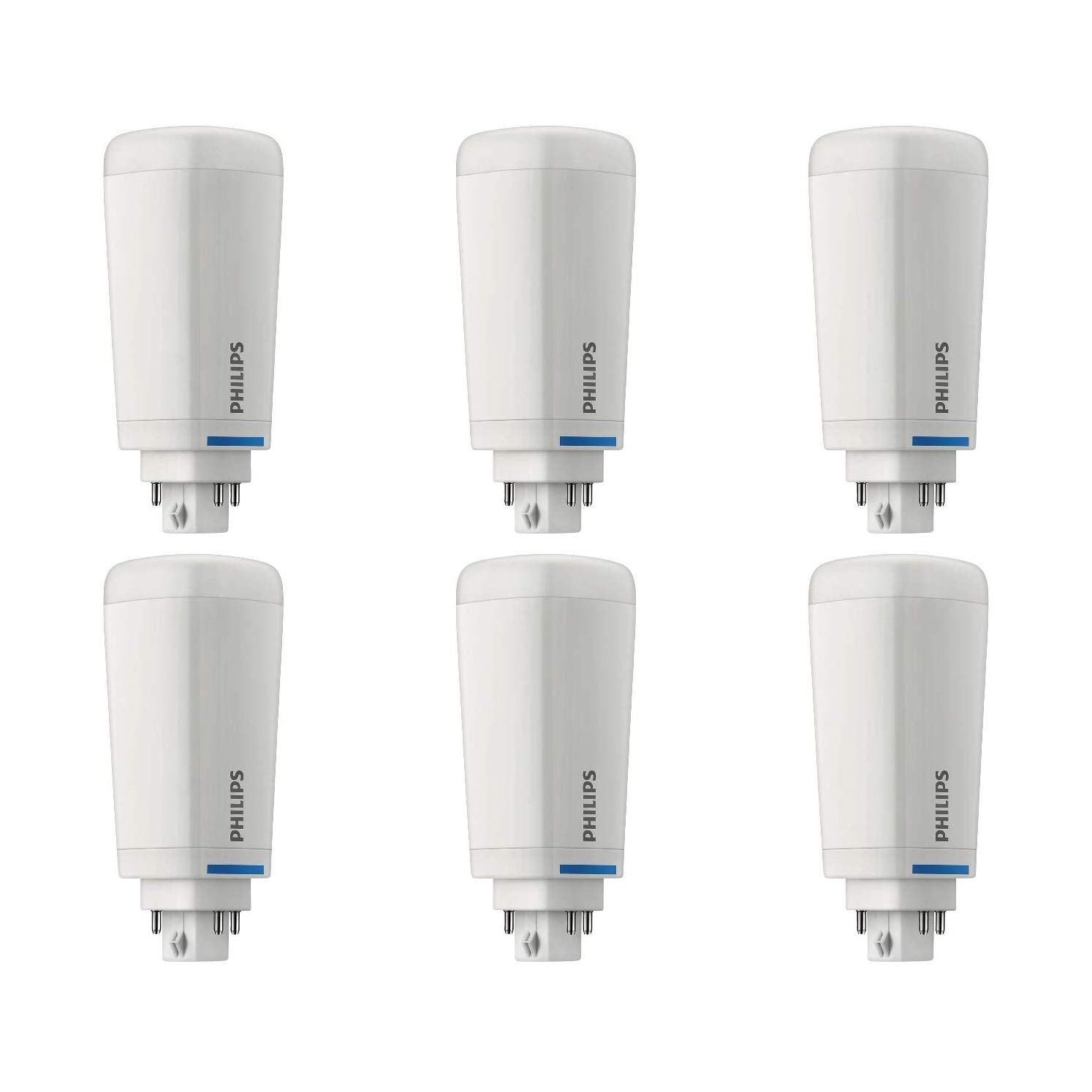 Philips Led Frosted Dimmable Cfl Replacement, 1200 Lumen, Soft White, 10.5W=26W, G24Q Base, Pack Of 6