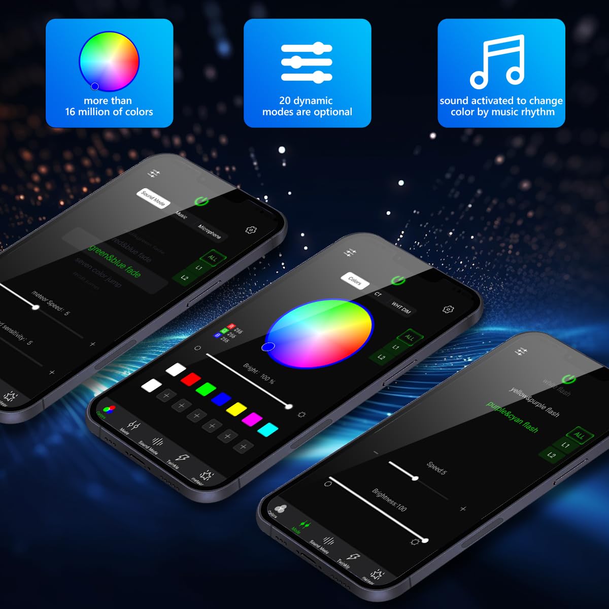 Amki Rgbw 6W Sound Mode Light Source Engine Driver Remote/App Control Starlight Box Motor For Fiber Optic Star Ceiling Light Kit