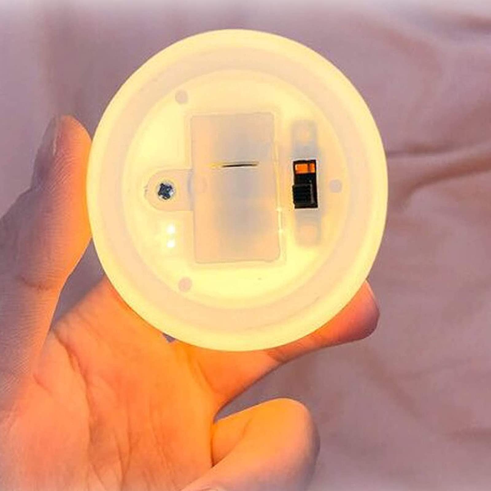 BinaryABC Ceramic Shell Pearl LED Night Light, Portable Tabletop Lamp, Christmas Gift, Pink