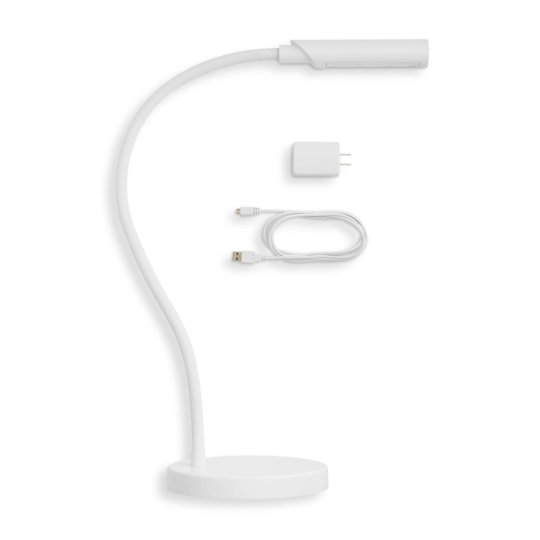 Reliable UberLight Flex 4100TL Task Light - LED Portable Desk Light with Base, USB Connection, 26.5    Flexible Gooseneck, 270 R