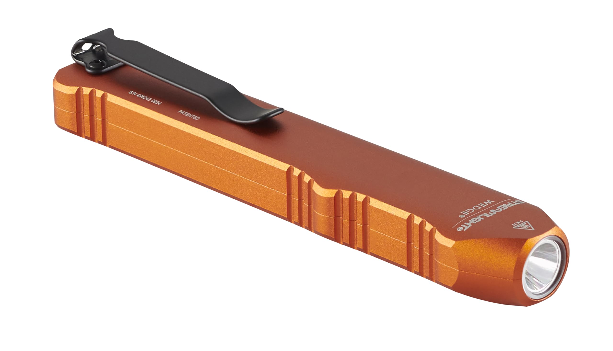 Streamlight Wedge Flashlight - 1,000 Lumen Max, 300 Lumen Standard, Anodized Aluminum, Orange, Model 88820, Includes USB-C Cable and Lanyard