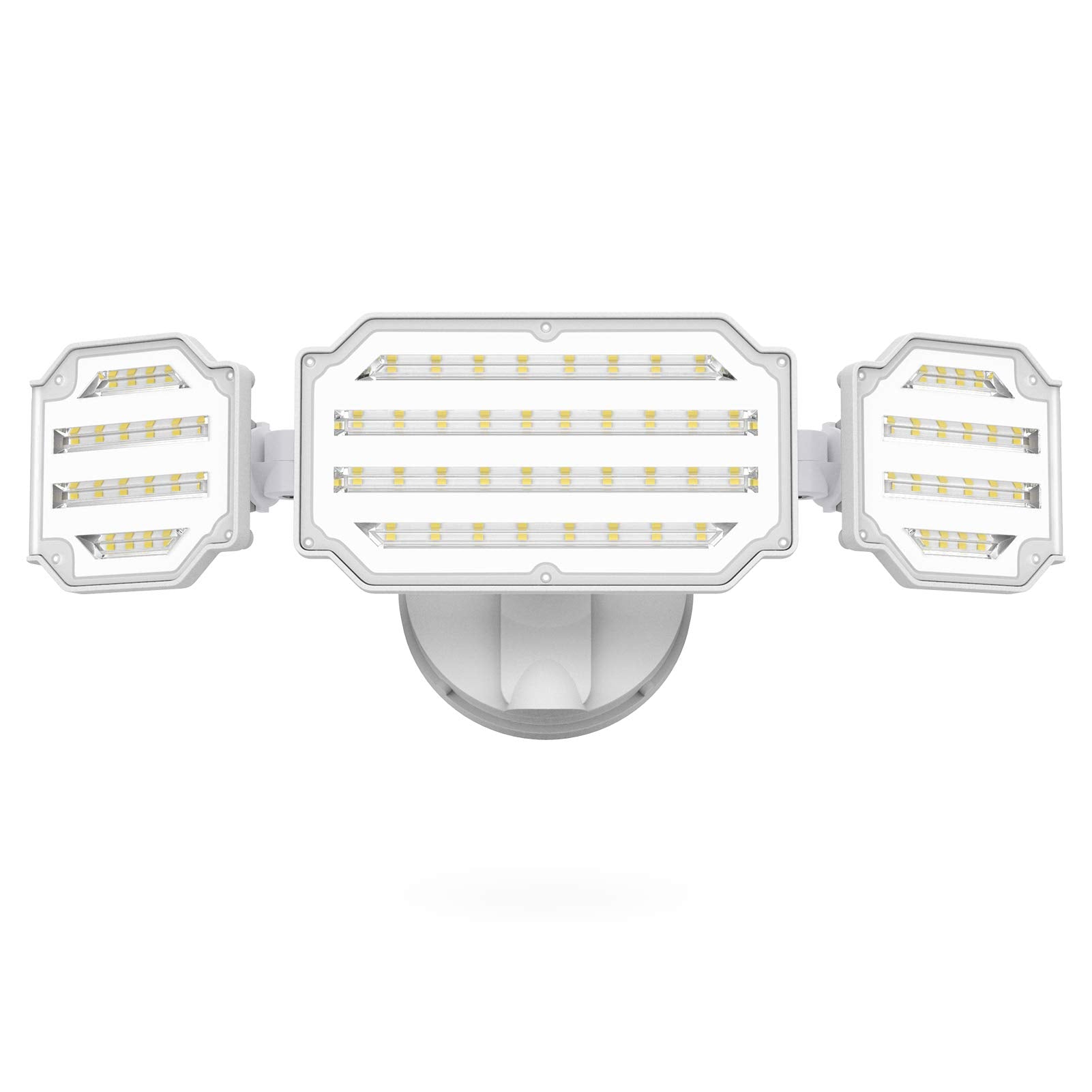 LEPOWER 4500LM LED Flood Light, 45W, 3 Adjustable Heads, IP65 Waterproof, 5000K, White, Model YY07D-WH