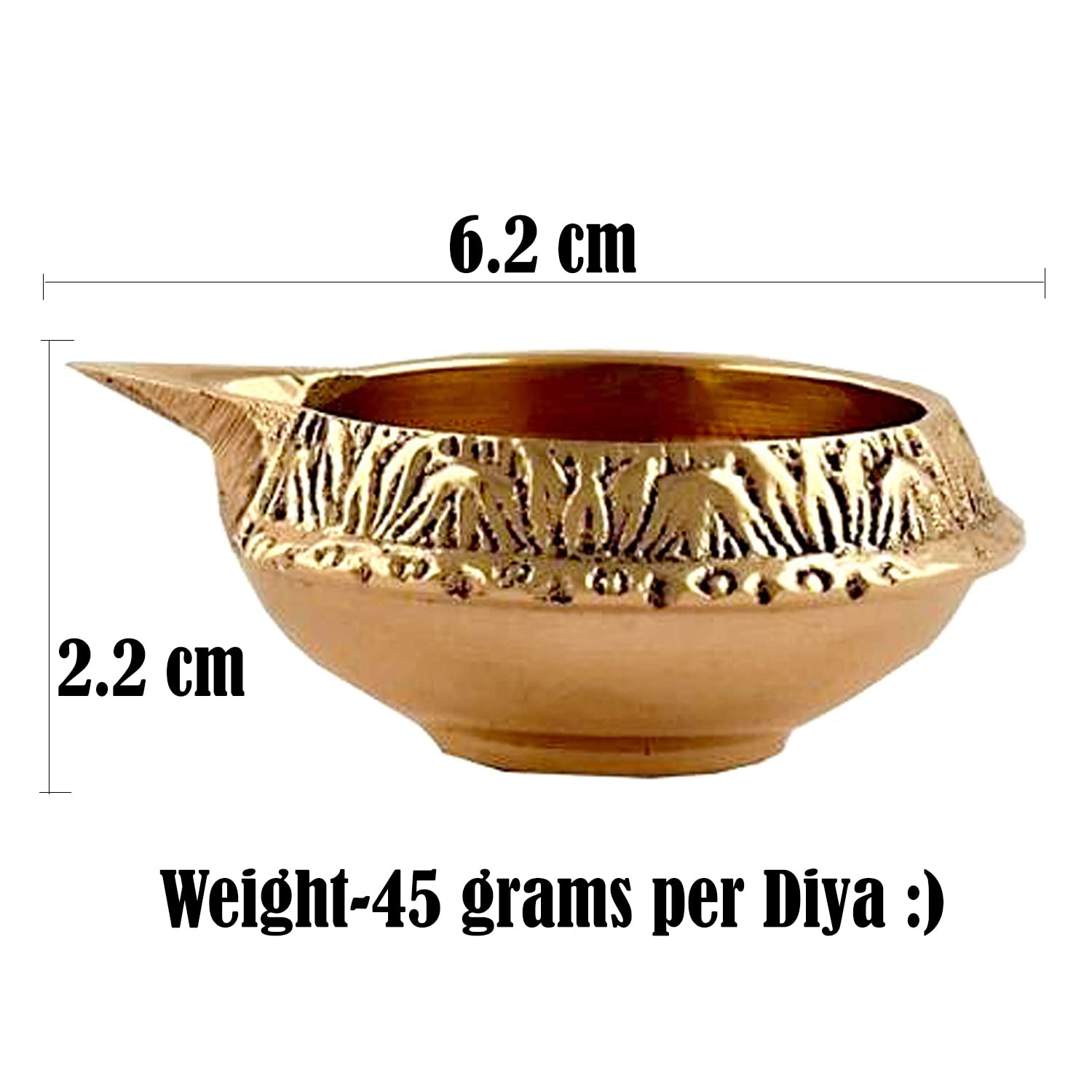 Shiv Shakti Arts Brass Diya for Puja Oil Lamp, Brass diwali diyas, Puja Items for Diwali decor - Deepak for Pooja Diwali Decorat