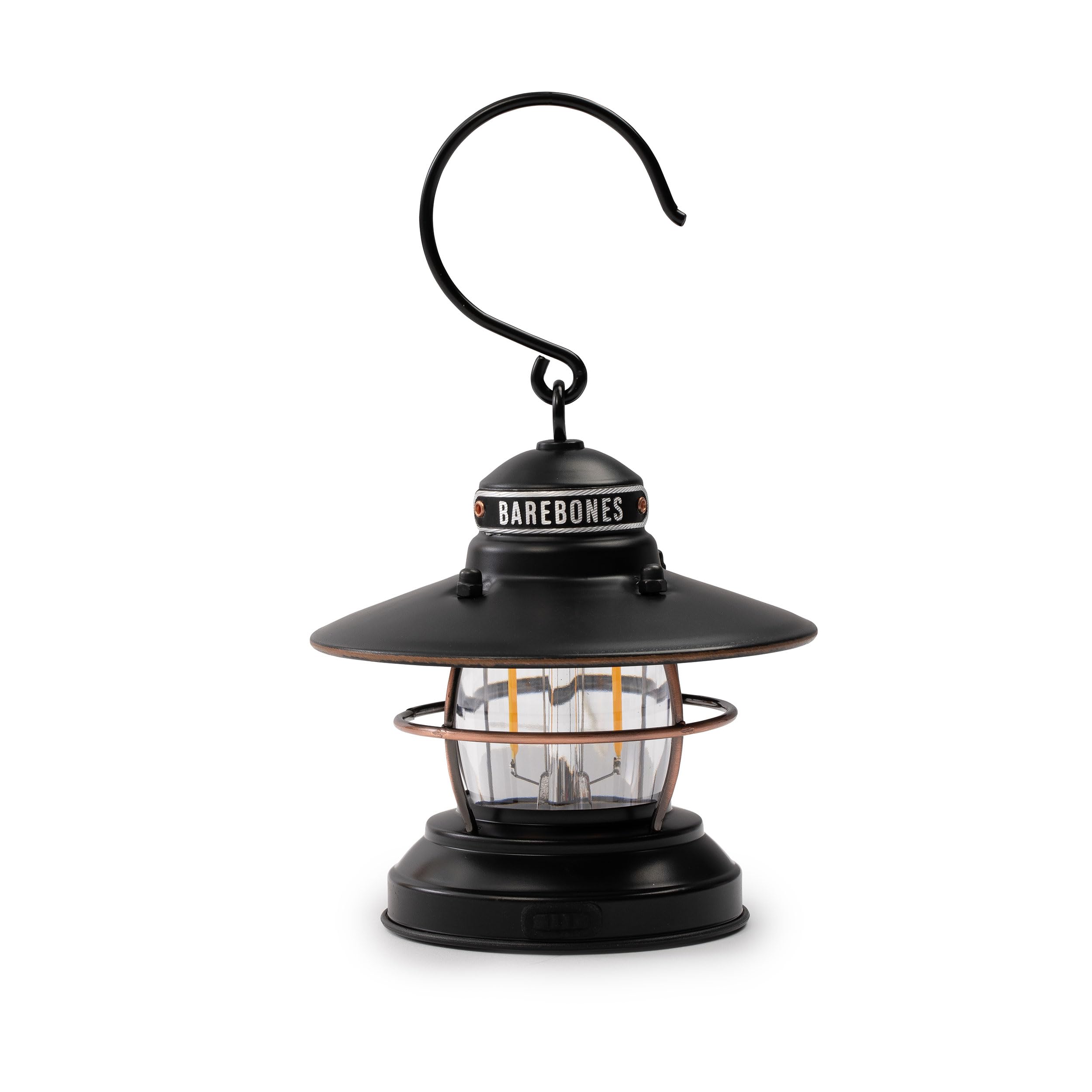 Barebones Edison Mini Lantern - Vintage LED Camping Lantern, Adjustable Brightness, Antique Bronze, 1 Pack, Model LIV-273