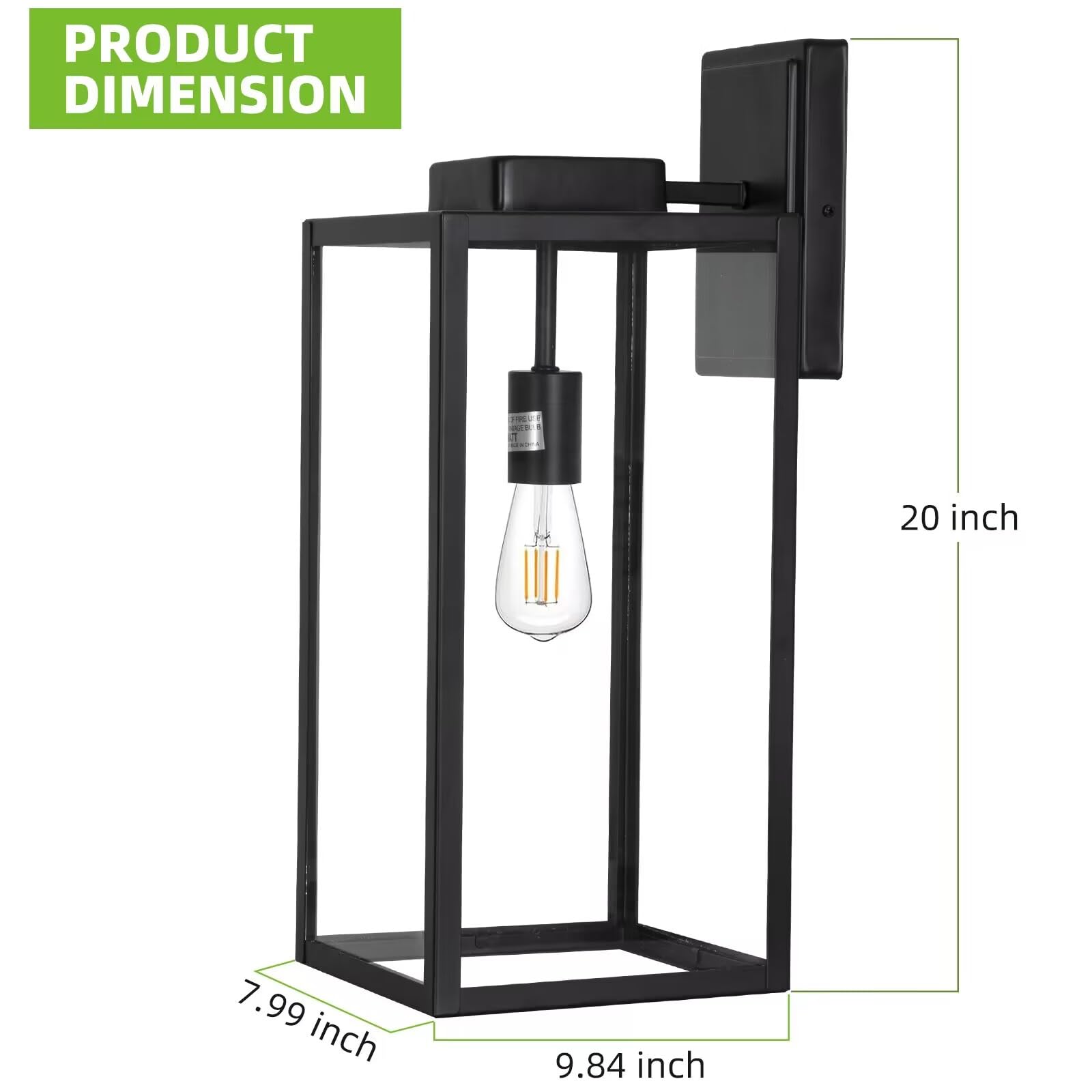 Extra Large Outdoor Wall Lantern,20 Inch Outdoor Wall Lights, Exterior Waterproof Wall Sconce, Anti-Rust Wall Mounted Lighting W