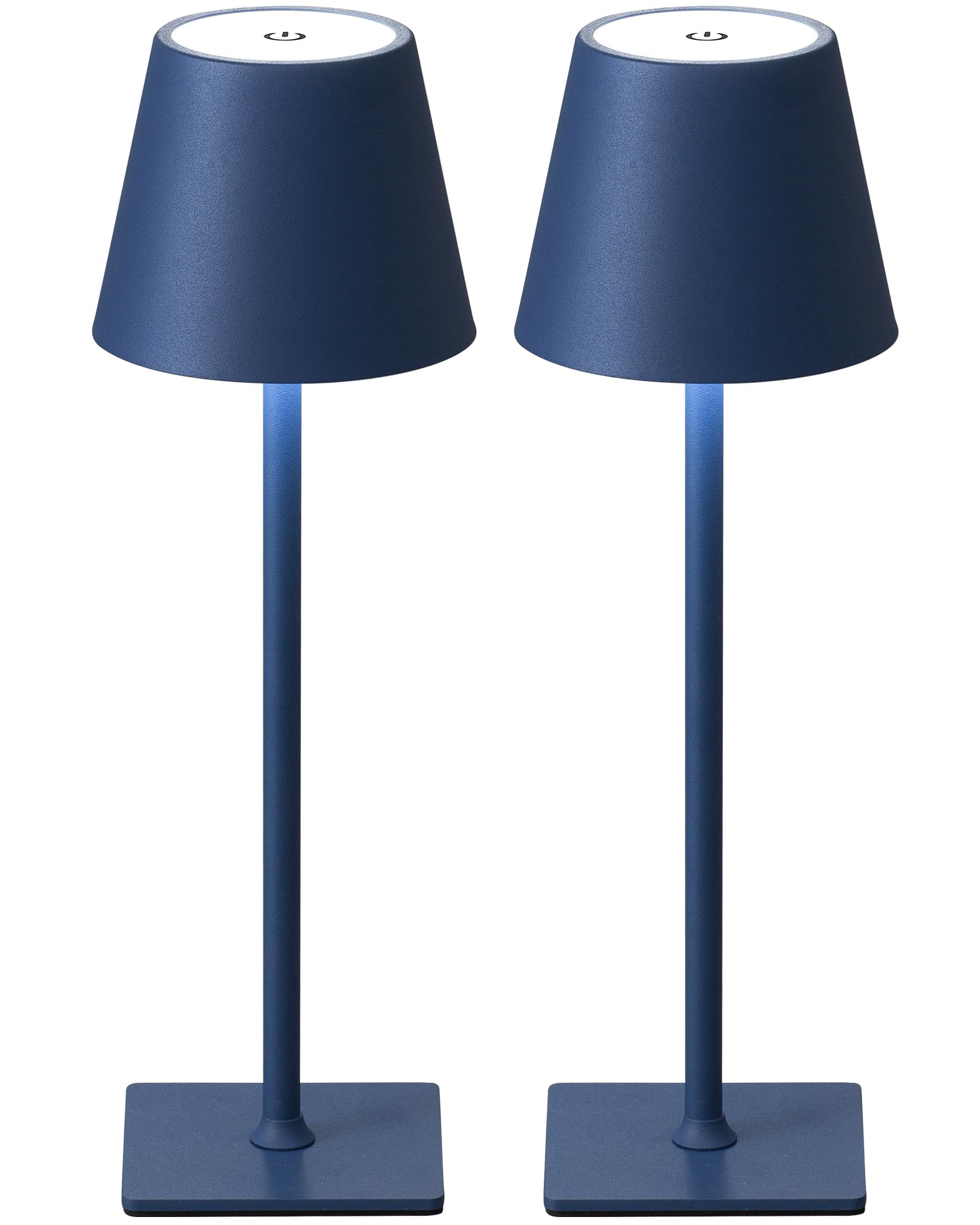 KDG Cordless Table Lamp, 5000mAh Battery, 3 Color Dimming, Portable LED Light, Model AMZ-TBL-003-2-Bl, Blue