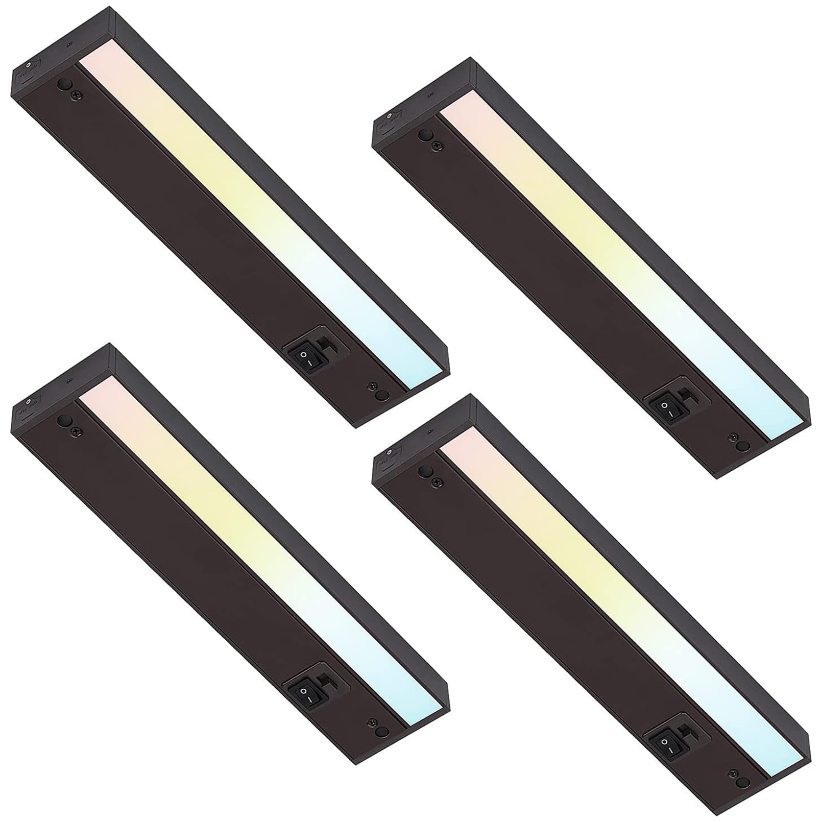 TORCHSTAR LED Under Cabinet Lighting, 3CCT, 12 Inch, 8W, 540LM, Dimmable, Bronze Aluminum, Hardwired & Plug-in, Model R1