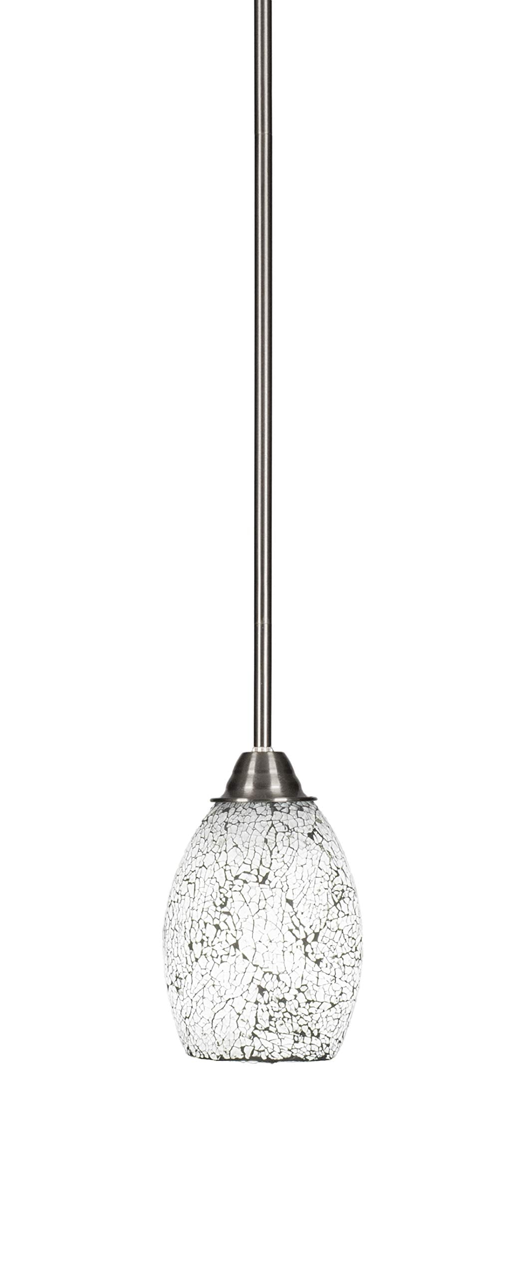 Toltec Lighting Paramount 1 Light Mini Pendant in Brushed Nickel (3401-BN-4165)