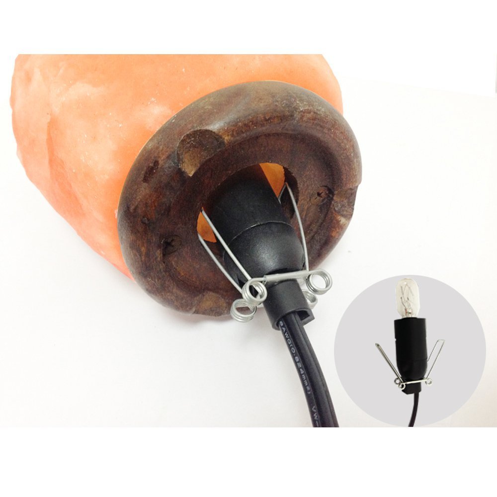 haraqi Himalayan Salt Lamp Replacement Cord with Dimmer Switch & 6 E12 Bulbs, UL Listed, PVC, One Cord + 6 Bulbs