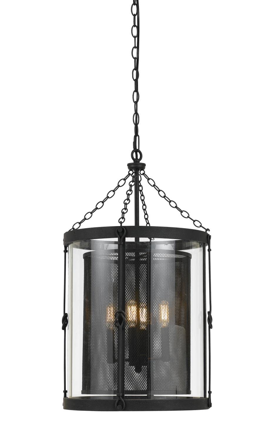 Cal Lighting FX-3617-4 Restoration Four Light Chandelier from Westchester Collection in Bronze/Dark Finish, 17.00 inches