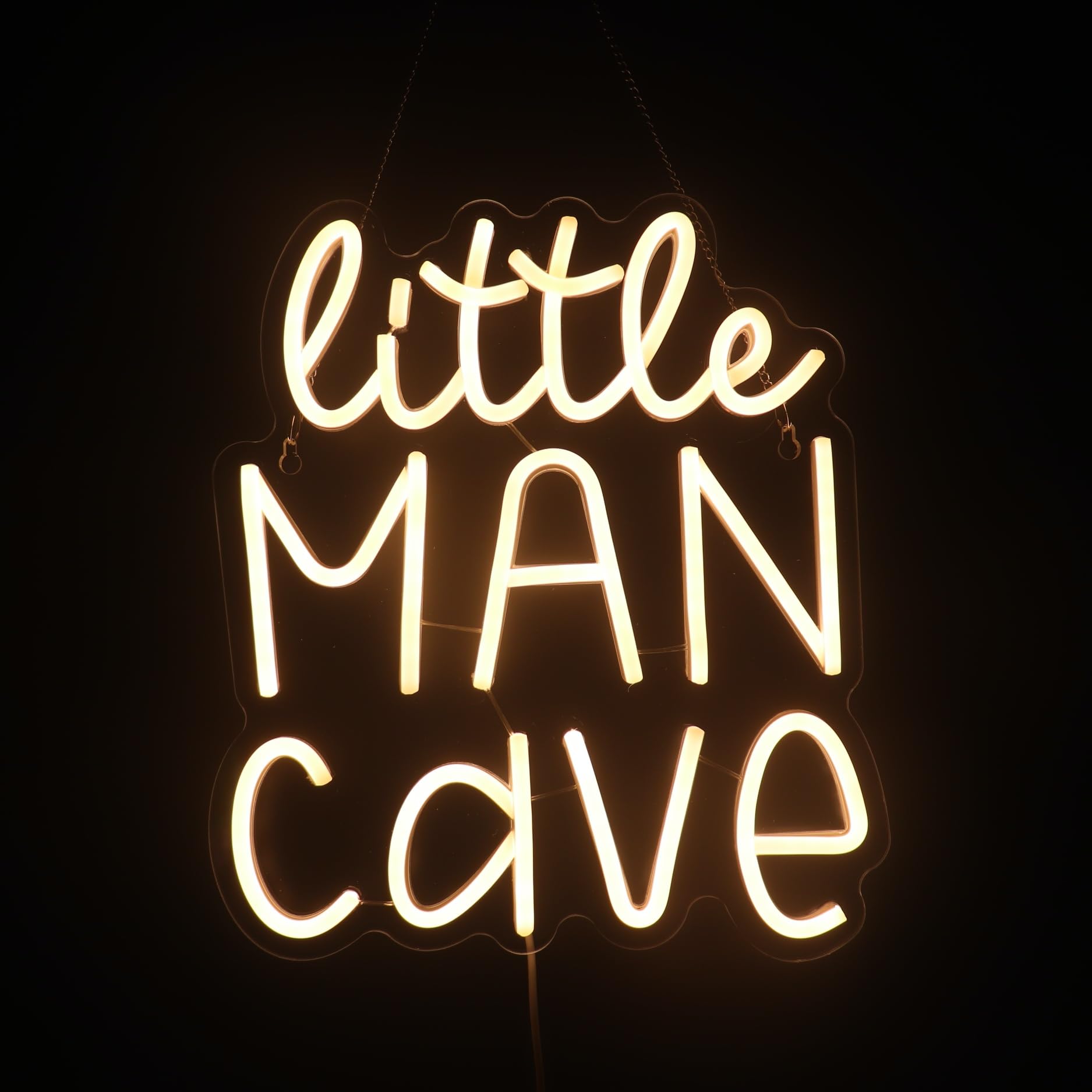 Little Man Cave Neon Sign  Decorative Neon Lights For KidS Room Play Room Wall Decor Neon Light Sign  Christmas Birthday KidS Gift Thanksgiving Gift(Warm White)