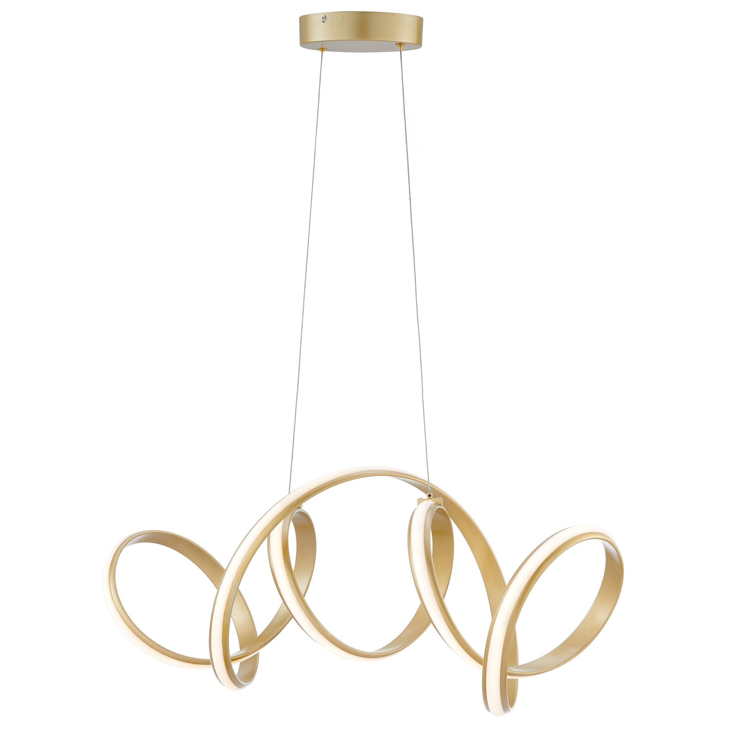 Finesse Decor Seville LED Chandelier, Gold, Metal, Model CH-007-G