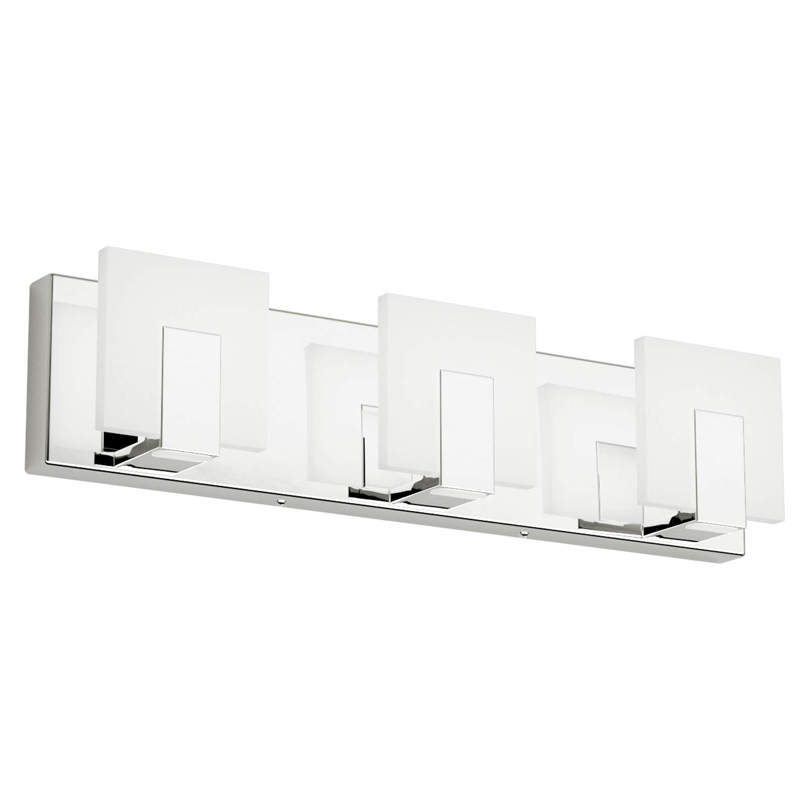 Aipsun 3-Light Dimmable Led Vanity Light, Frosted White Acrylic & Chrome, Model Ca-1105-3T-D, 6000K For Bathroom Over Mirror
