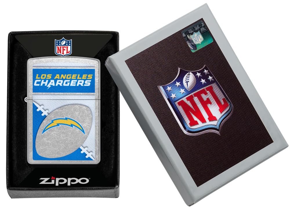 Zippo Nfl Los Angeles Chargers Street Chrome Pocket Lighter