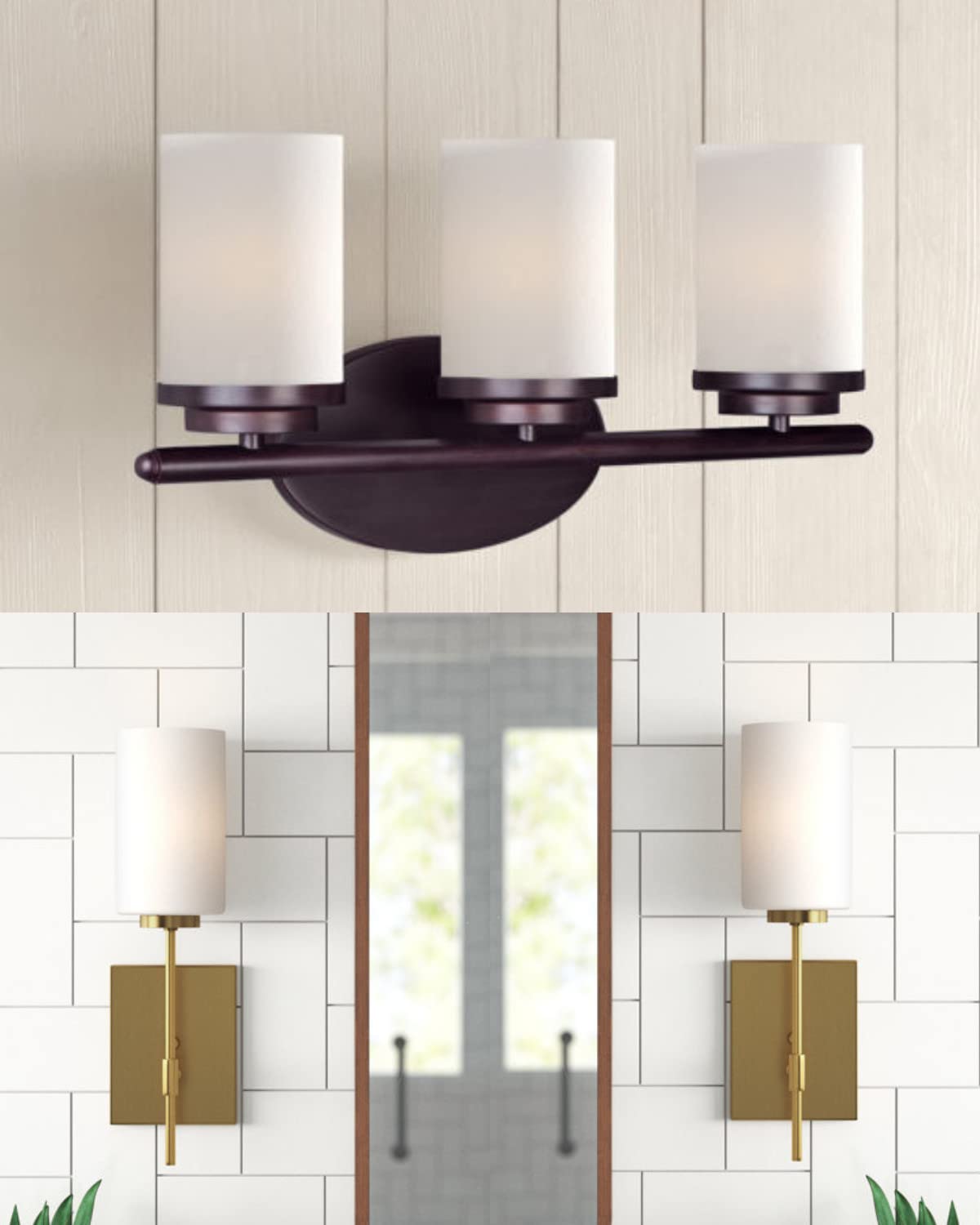 3-Pack White Frosted Glass Shade, Glass Lamp Shade Covers Replacements For Light Fixtures, 1-5/8-Inch Fitter Globes & Shades For