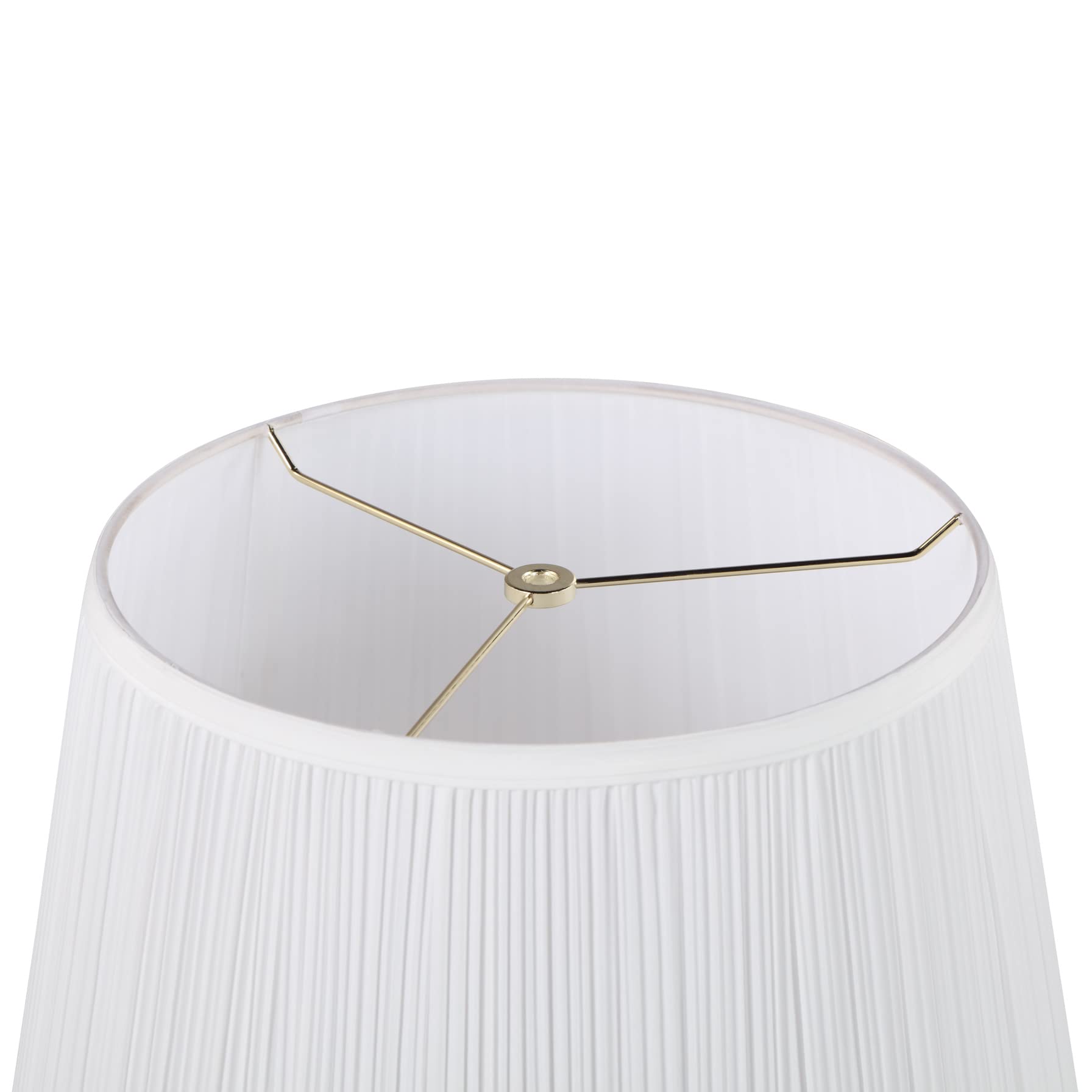 Aspen Creative 33135, Mushroom Pleated Traditional Spider Lamp Shade, White, 12&quot; Top X 18&quot; Bottom X 18&quot; Slant