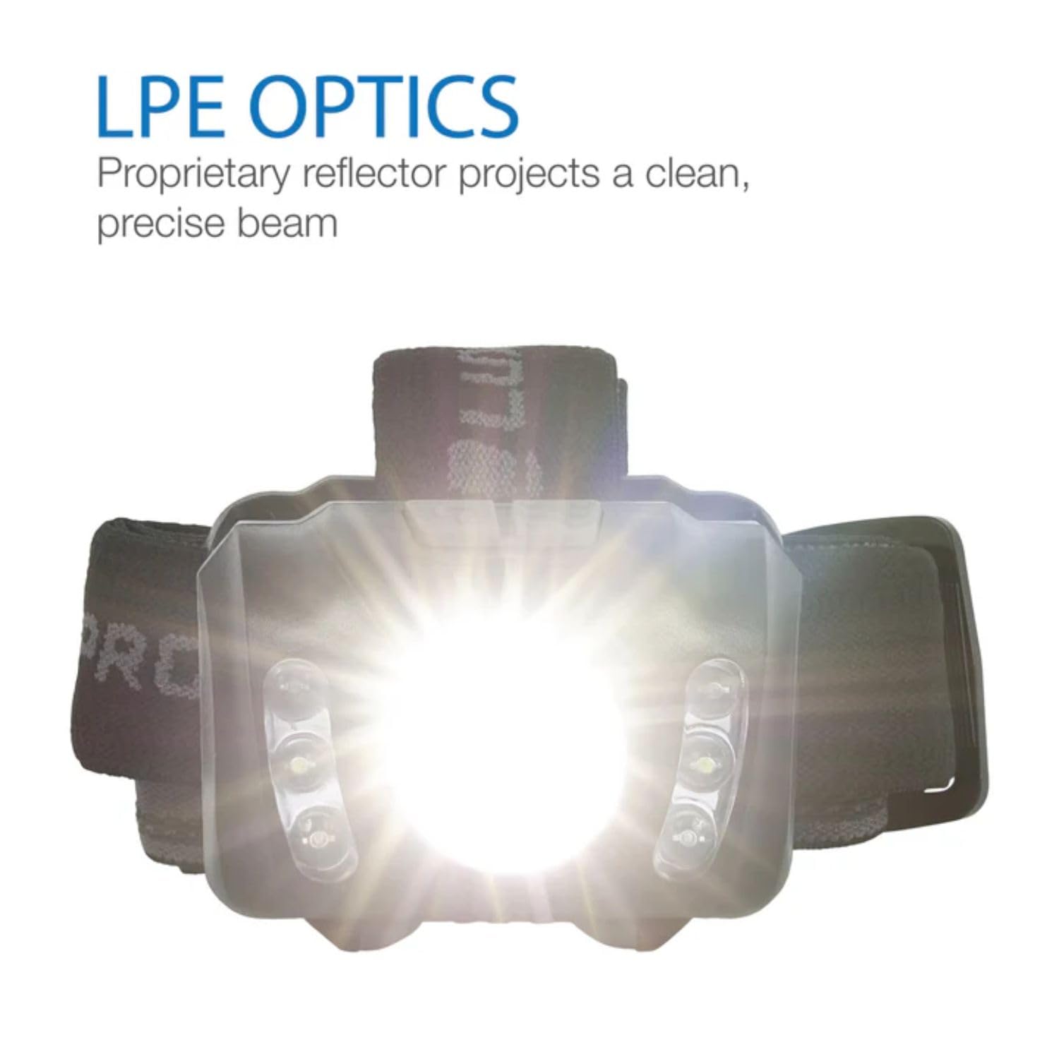 LUXPRO LP345V2 LED Headlamp - 300 Lumen, 6 Light Modes, IPX4 Waterproof, Adjustable Headband, Black
