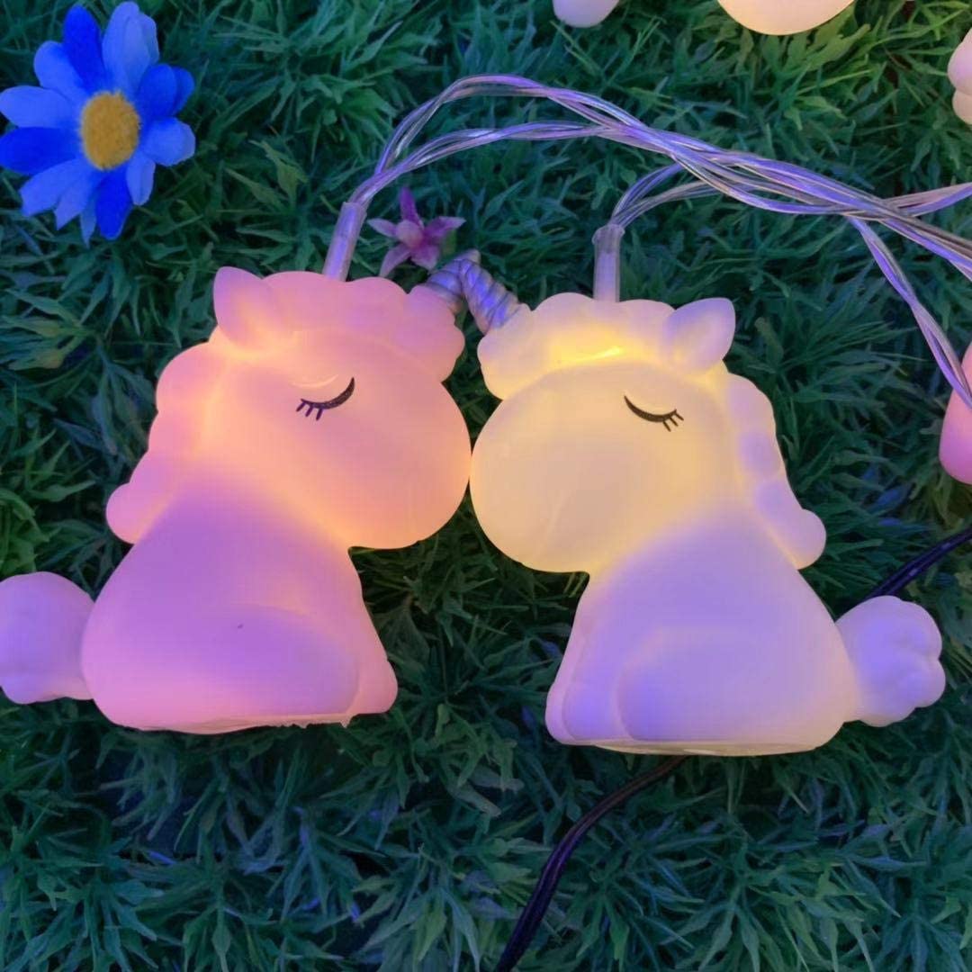 Hoolight Unicorn String Lights - 10 LED Fairy Lights, Battery Operated, 6.8ft for Bedroom, Party, Wedding, Valentines Day, Christmas