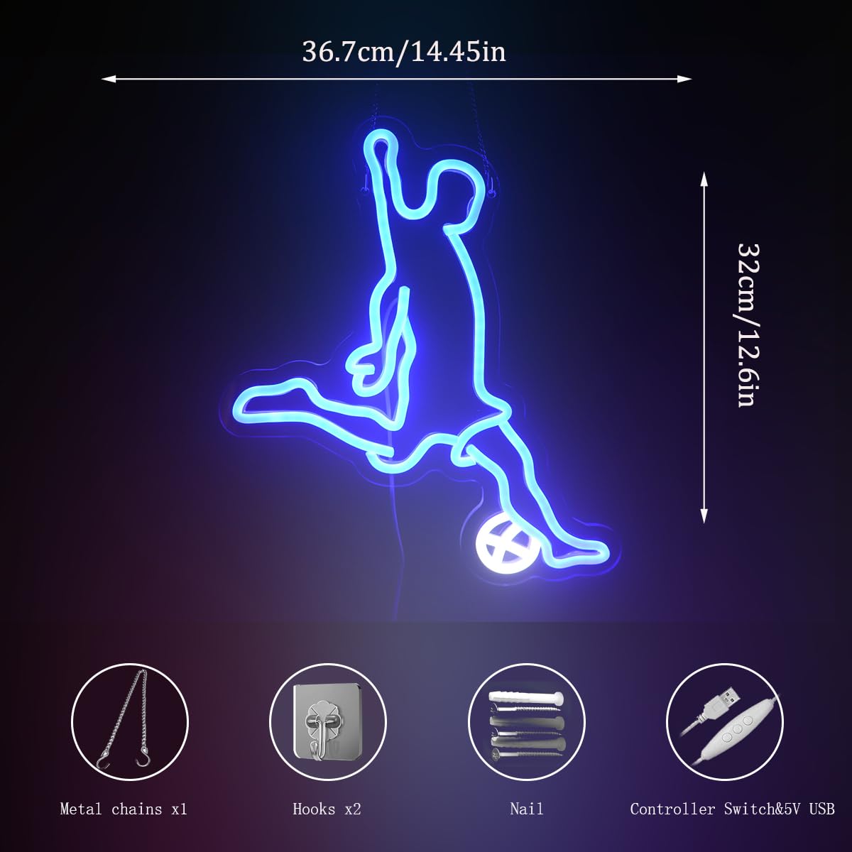 Football Lover Neon Sign  Soccer Sport Neon Light Sign  Football Club Lights  Led Light Up Signs For Football Team Dormitory Man Cave  Bedroom Game Room Wall Art Decorations Christmas Birthday Gifts