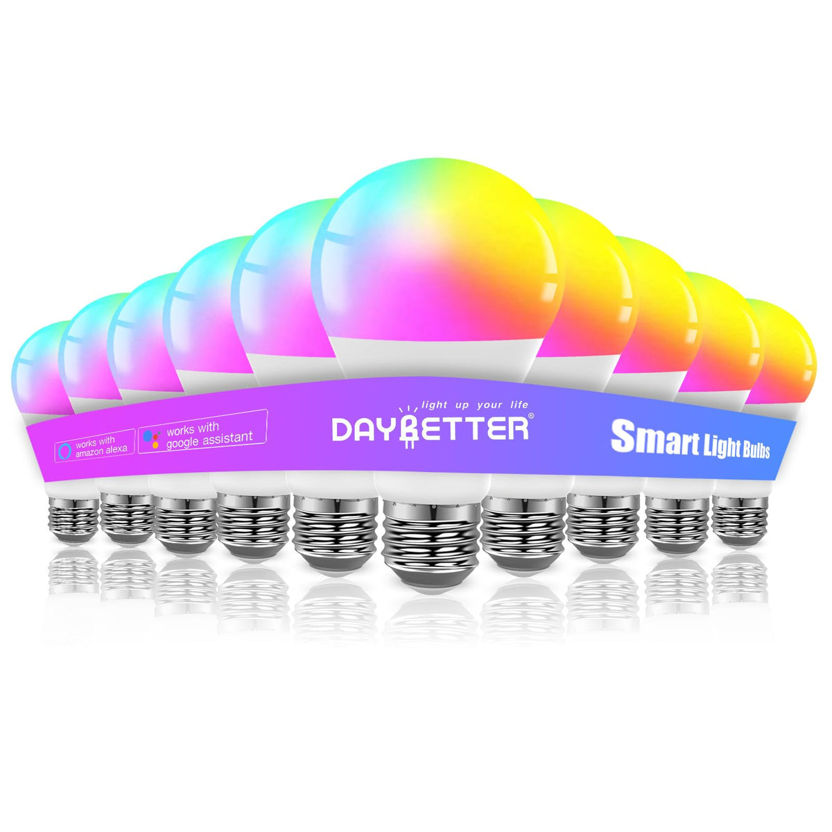 Daybetter Smart Light Bulbs, Alexa Light Bulbs, Smart Bulbs That Work With Alexa And Google Assistant, Color Changing Light Bulb