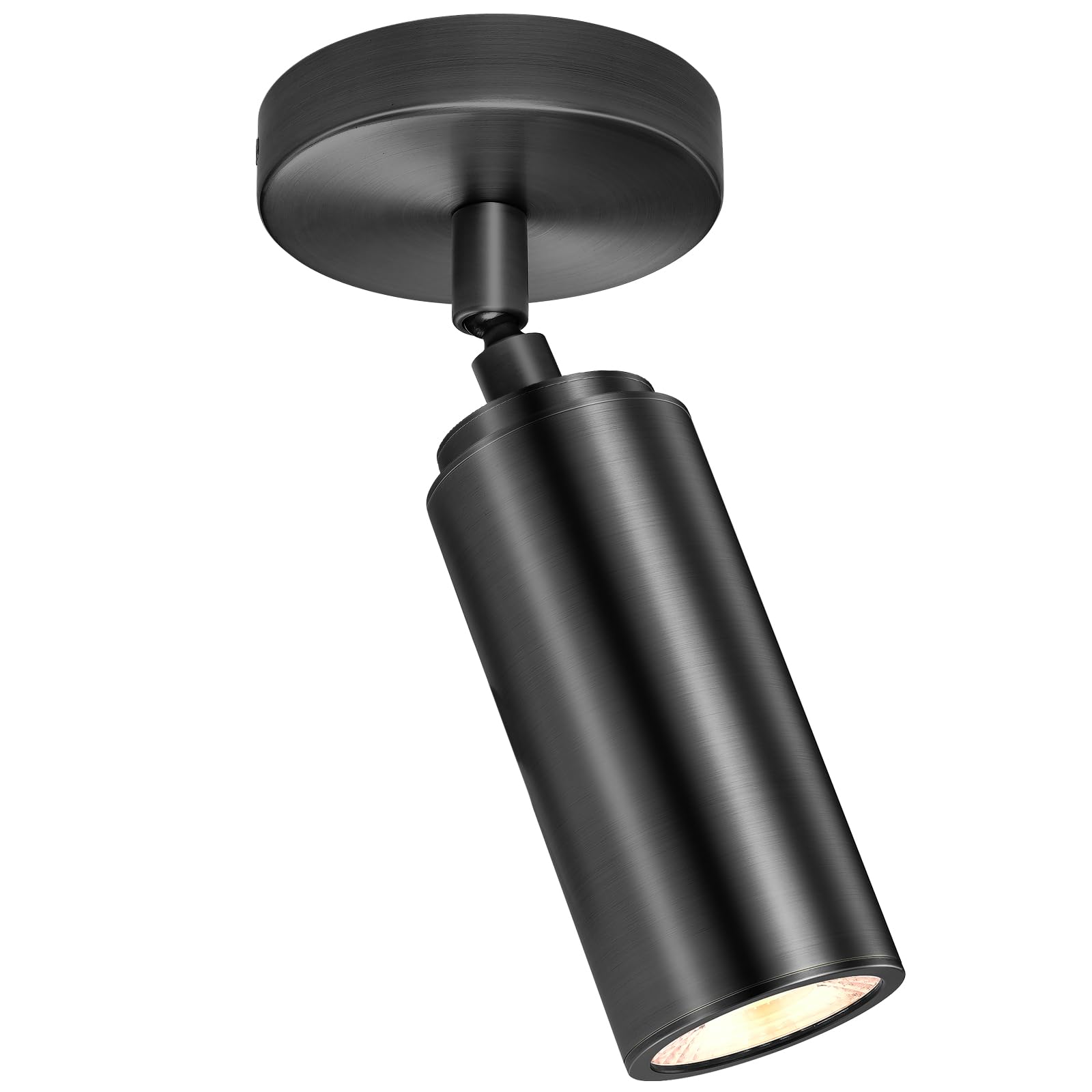 PIOUTNF Black Copper Ceiling Spotlight, Modern LED Indoor Light, Flush Mounted, Model SP-1027