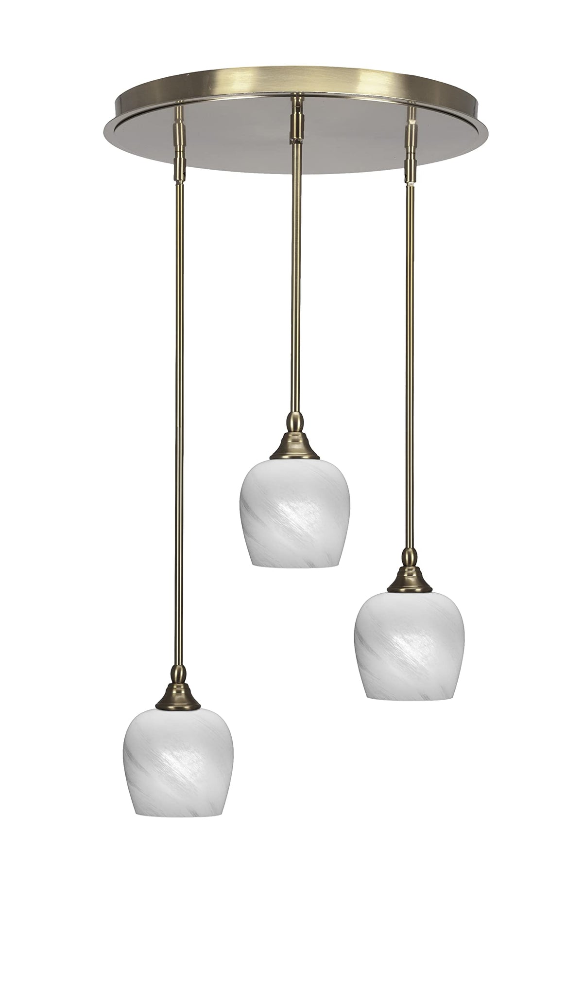 Empire 3 Light Cluster Pendalier in New Age Brass Finish (2183-NAB-4811)
