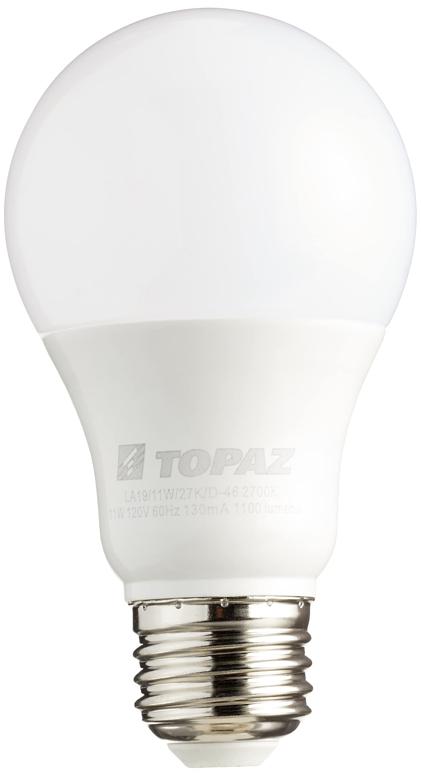 Topaz Led Light Bulb, A19, Omnidirectional, 15W, 2700K Dimmable