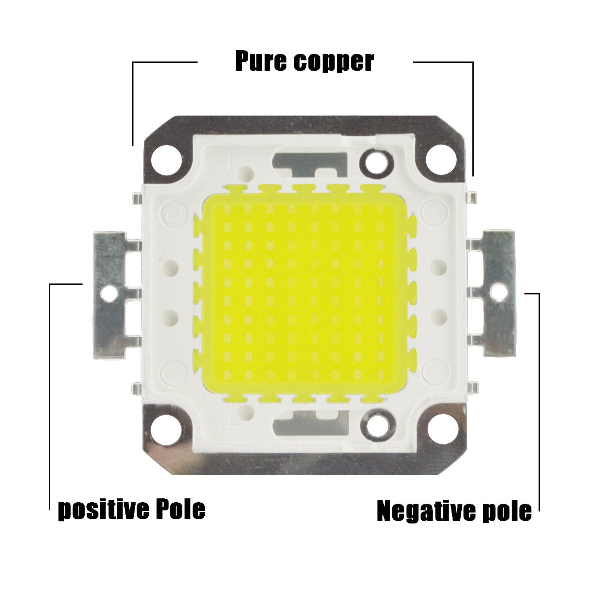L LOHAS LED 100W LED Chip Bulb High Power Energy Saving Lamp, Cool White, Aluminum, Model LH-XP-100W-6000k, 1 Count