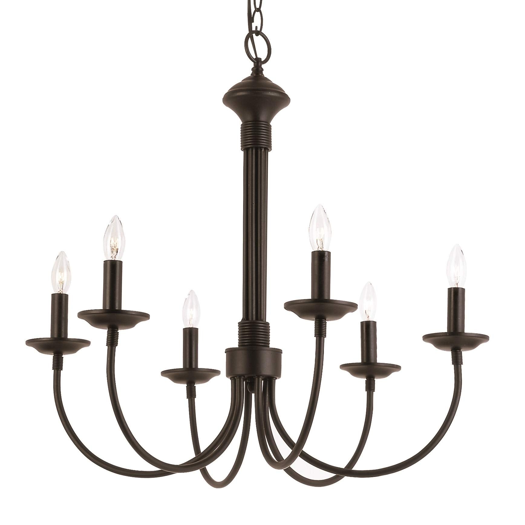 Trans Glob Lighting Tg9016 Bk Americana Six Chandelier Outdoor-Post-Lights, Black