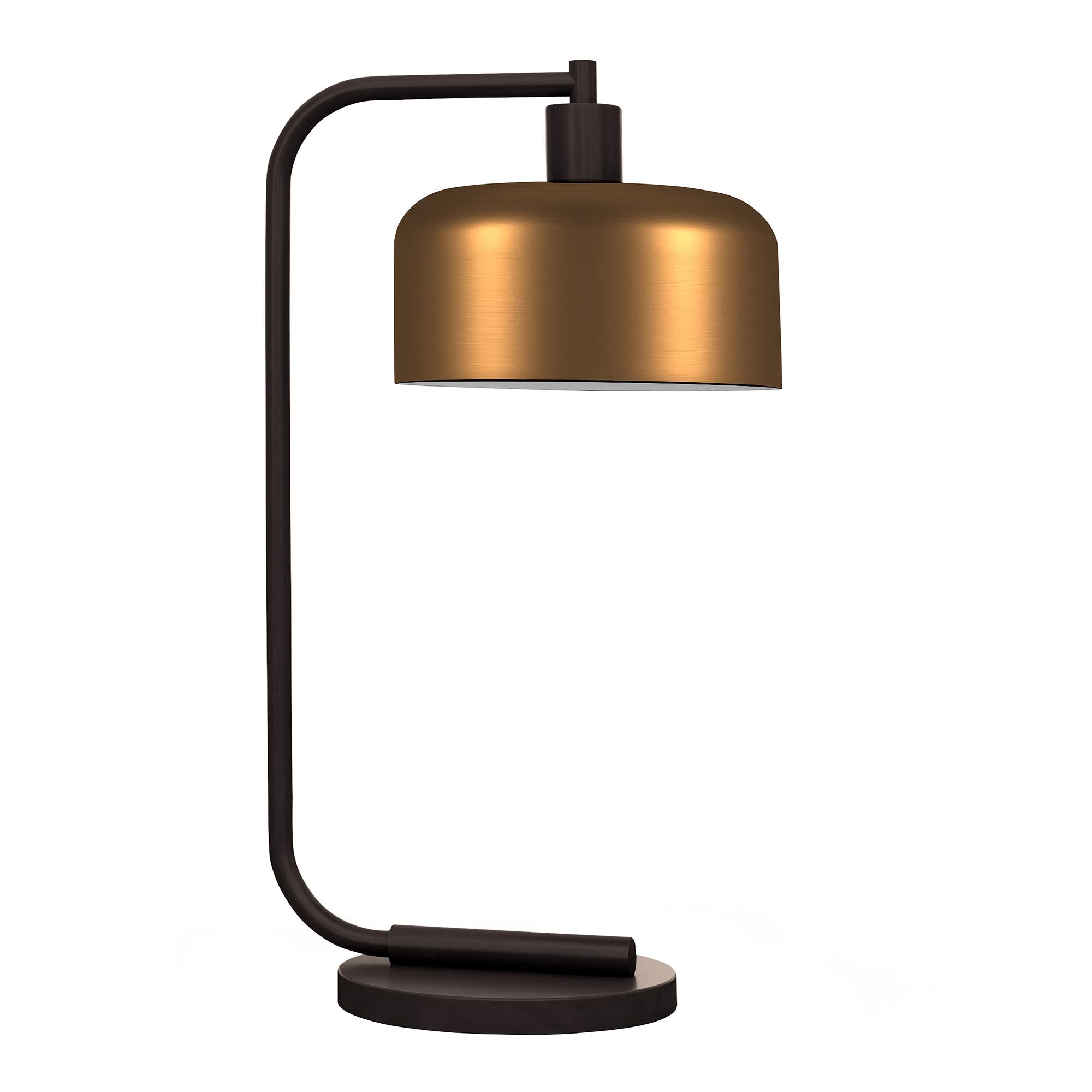 Cadmus 20.5'' Tall Table Lamp With Metal Shade In Blackened Bronze/Brass/Brass