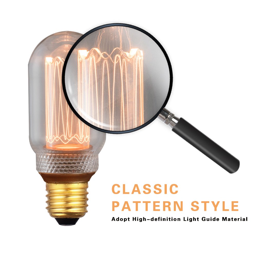 Harwez Decorative Light Bulb, Vintage Edison Small Bulb, Dimmable Led Short Tubular Bulb, 3.5W Low Lumen Eye-Caring Soft Dim Lig