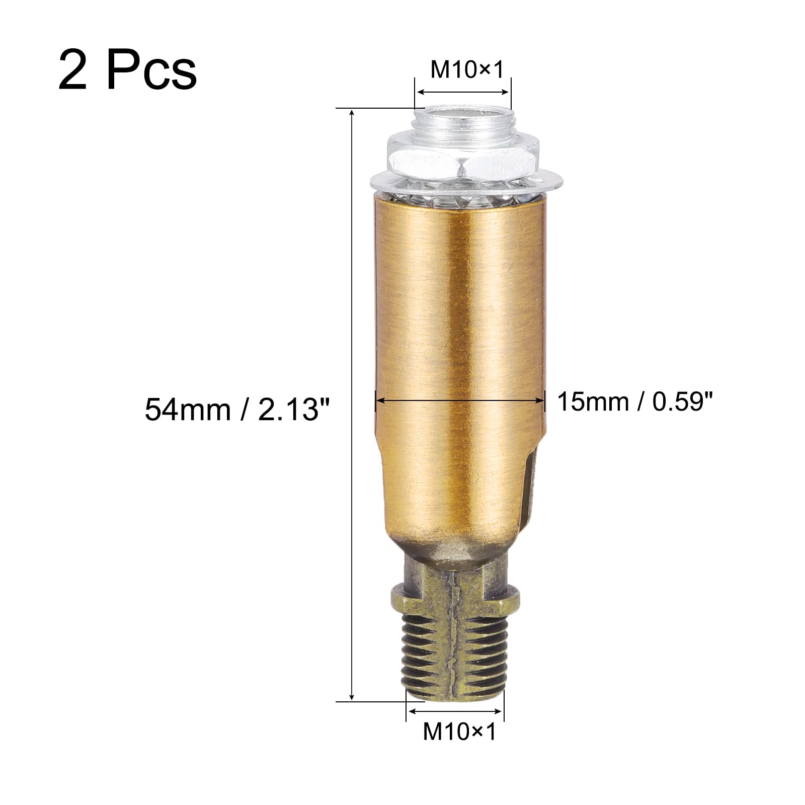 Meccanixity Sloped Ceiling Adapter 180 Degree Swivel M10 Thread, For Chandelier Ceiling Pendant Light, Gold Bronze Pack Of 2