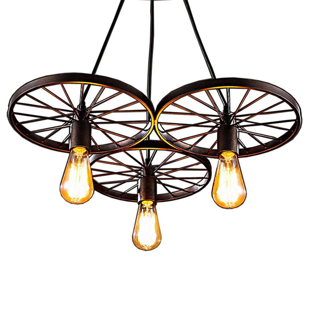 Warehouse of Tiffany LD40893 Serapiko 3Light Antique Bronze 20inch Edison Chandelier