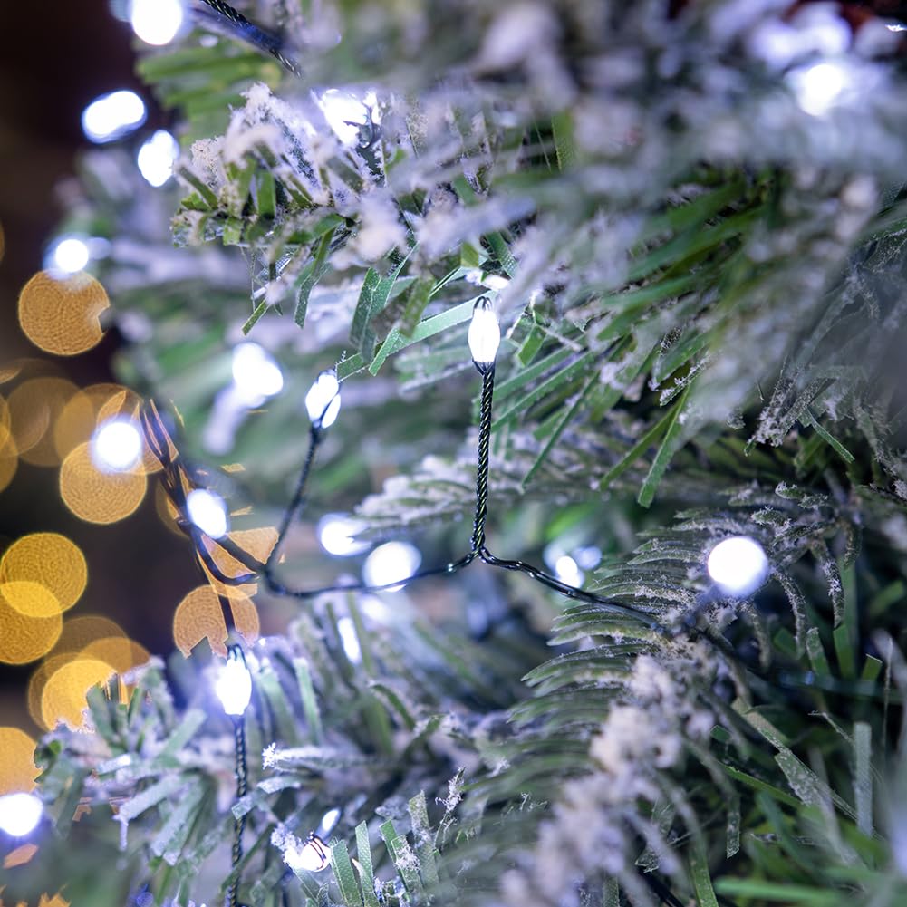 Zeluxdot Firecracker Fairy Lights,50Ft 500Leds Waterproof Twinkle Lights Plug In,Green Wire,Led Light With Remote 8 Modes For In