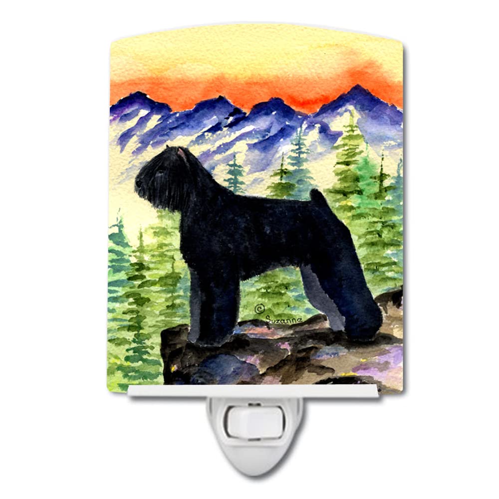 Carolines Treasures Ceramic Night Light, Bouvier des Flandres, UL-Certified, 6x4x3 inches, Model SS8286CNL, Multicolor