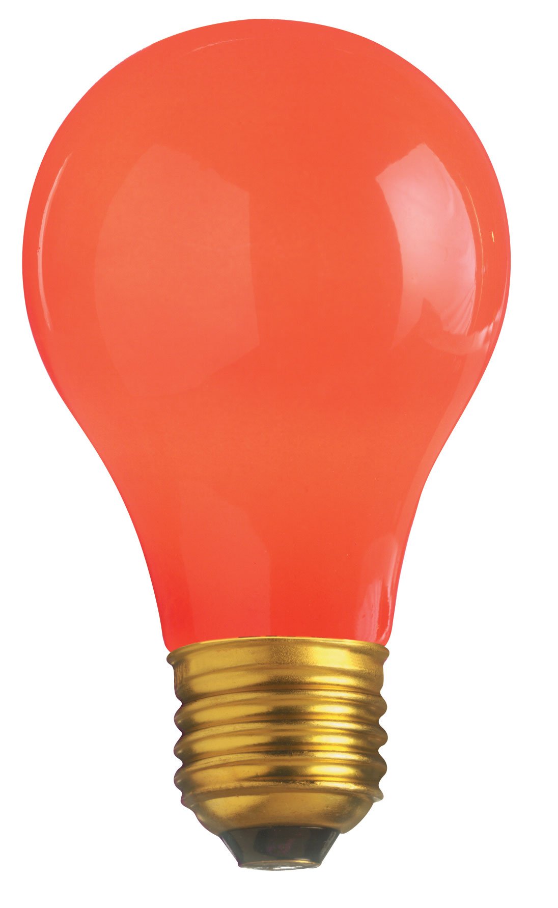 Satco S6090 25 Watt A19 Incandescent Light Bulb, Ceramic Red